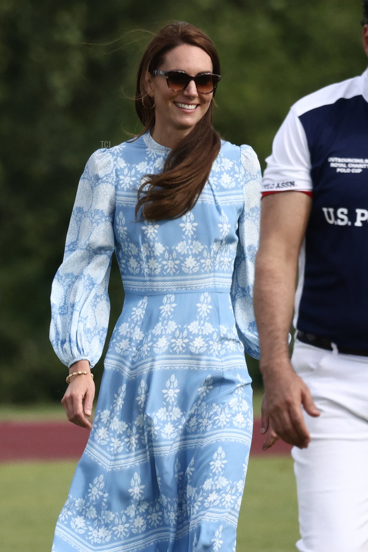 La Principessa del Galles partecipa alla Out-Sourcing Inc. Royal Charity Polo Cup 2023 al Guards Polo Club il 6 luglio 2023 a Egham, Inghilterra (HENRY NICHOLLS/AFP via Getty Images)