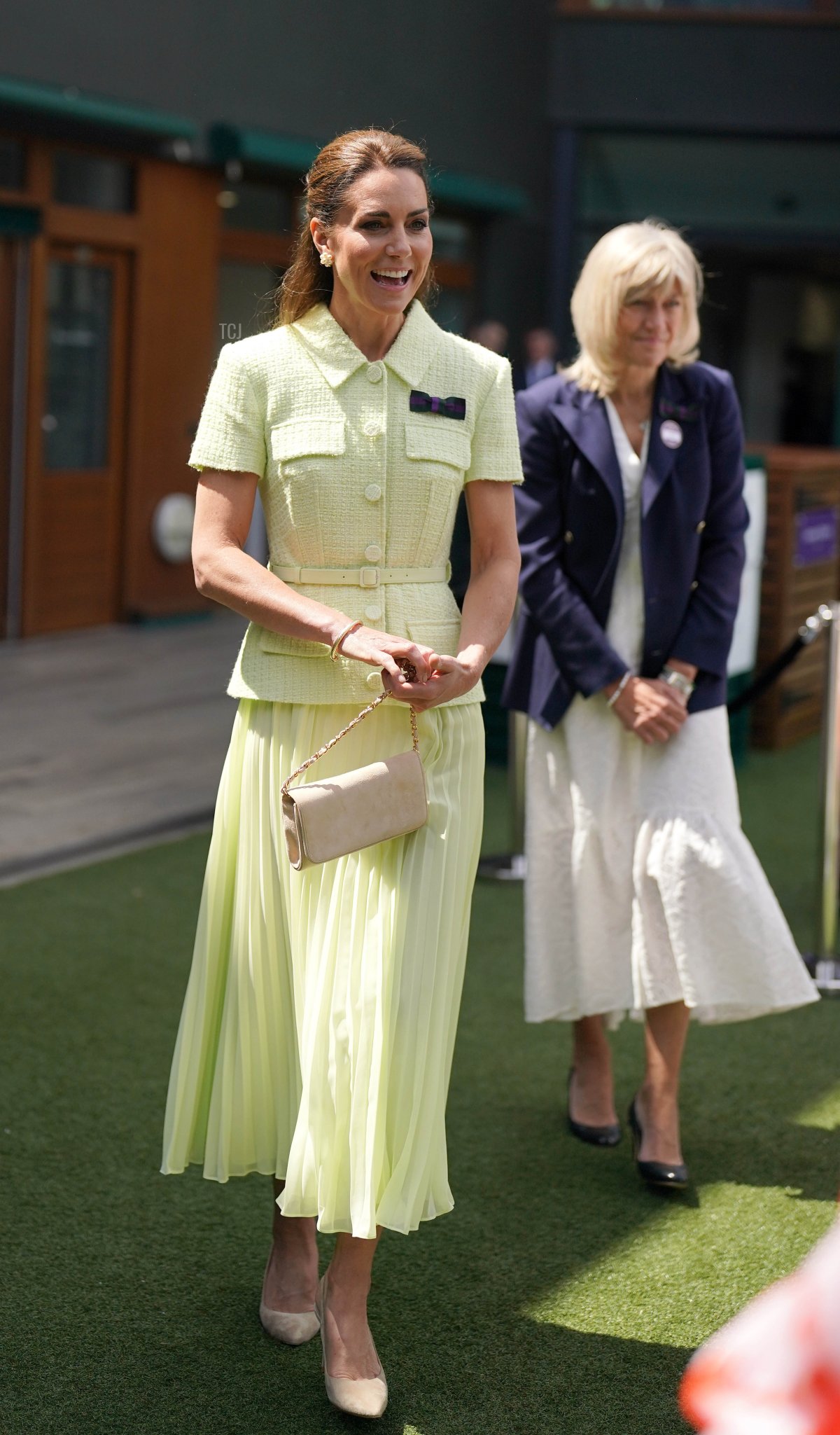 La Principessa di Galles è fotografata nel tredicesimo giorno dei Campionati di Wimbledon 2023 all'All England Lawn Tennis Club di Wimbledon, Londra sud-ovest, il 15 luglio 2023 (Victoria Jones - WPA Pool/Getty Images)