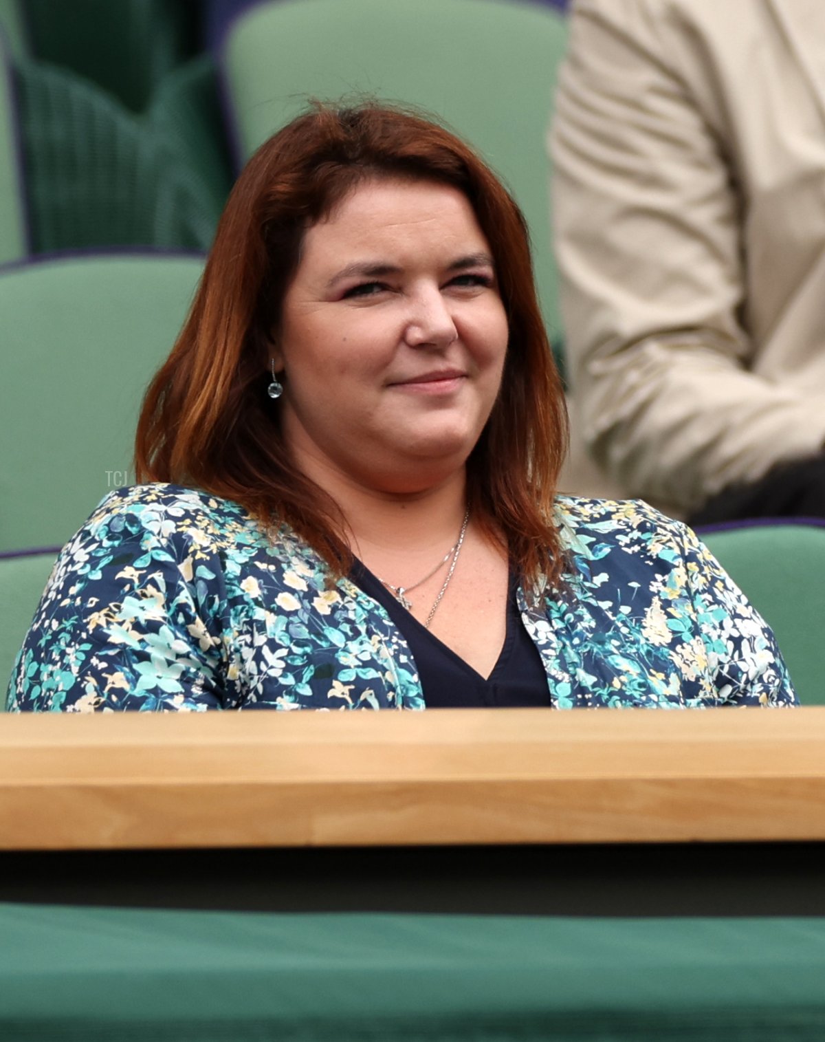 Melanie-Antoinette Costello de Massy è fotografata nel decimo giorno dei Campionati di Wimbledon 2023 all'All England Lawn Tennis and Croquet Club il 12 luglio 2023 a Londra, Inghilterra (Patrick Smith/Getty Images)