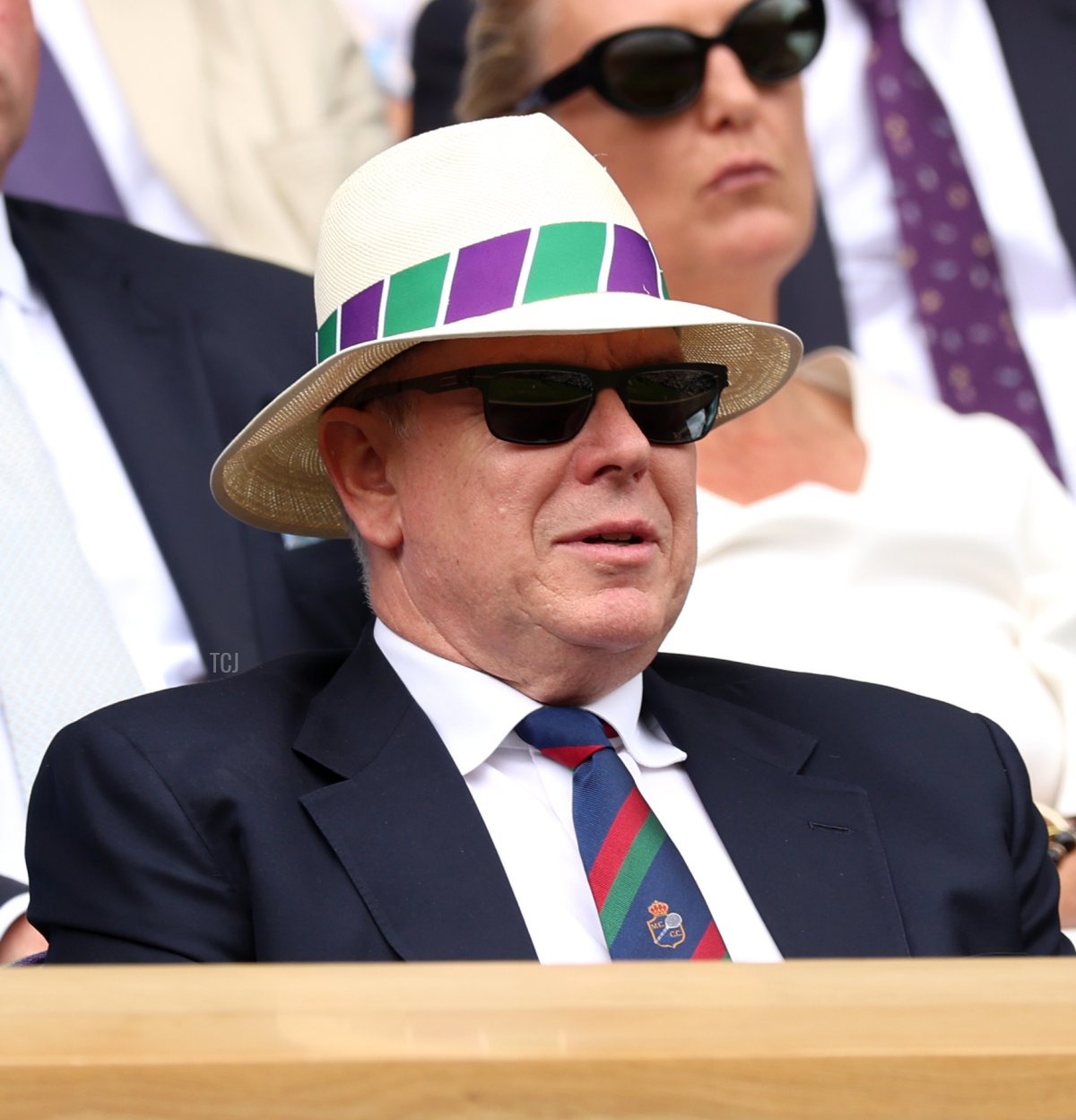 Il Principe Alberto II di Monaco è fotografato nel decimo giorno dei Campionati di Wimbledon 2023 all'All England Lawn Tennis and Croquet Club il 12 luglio 2023 a Londra, Inghilterra (Clive Brunskill/Getty Images)