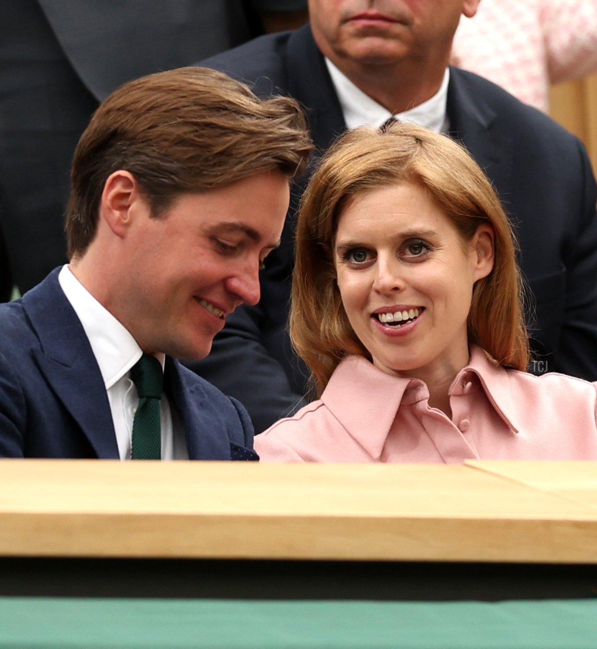 Edoardo Mapelli Mozzi e la Principessa Beatrice partecipano al dodicesimo giorno dei Campionati di Wimbledon 2023 all'All England Lawn Tennis and Croquet Club il 14 luglio 2023 a Londra, Inghilterra (Julian Finney/Getty Images)