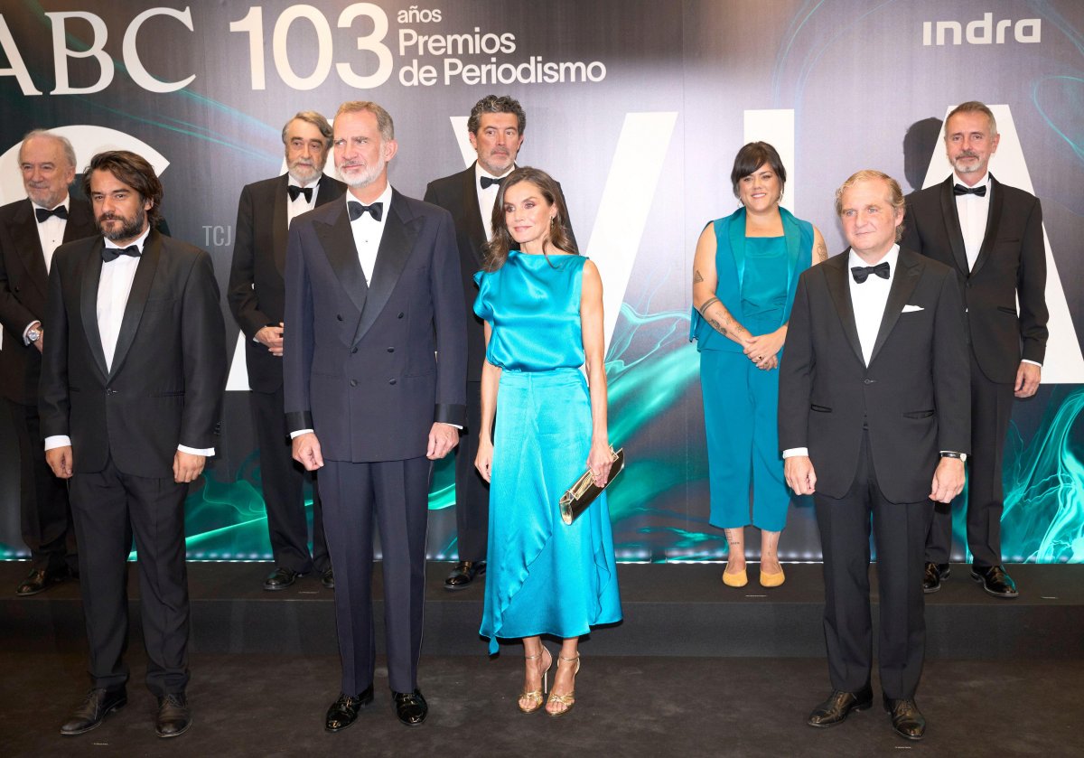 Il Re Felipe VI e la Regina Letizia di Spagna partecipano agli ABC Journalism Awards a Madrid il 17 luglio 2023 (Jack Abuin/Zuma Press/Alamy)