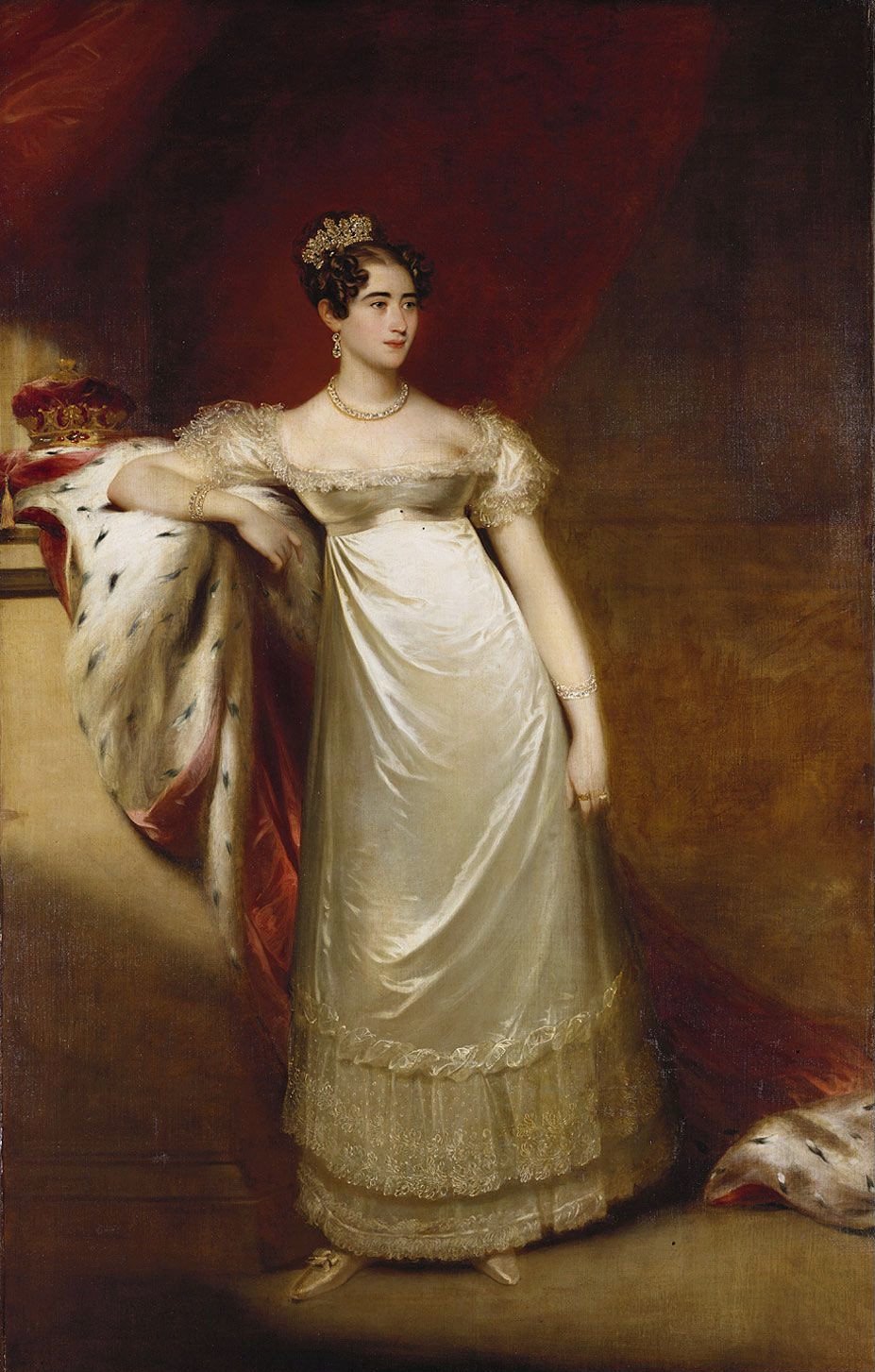 Ritratto della Principessa Augusta, Duchessa di Cambridge, dipinto da William Beechey, 1818 (Royal Collection Trust)