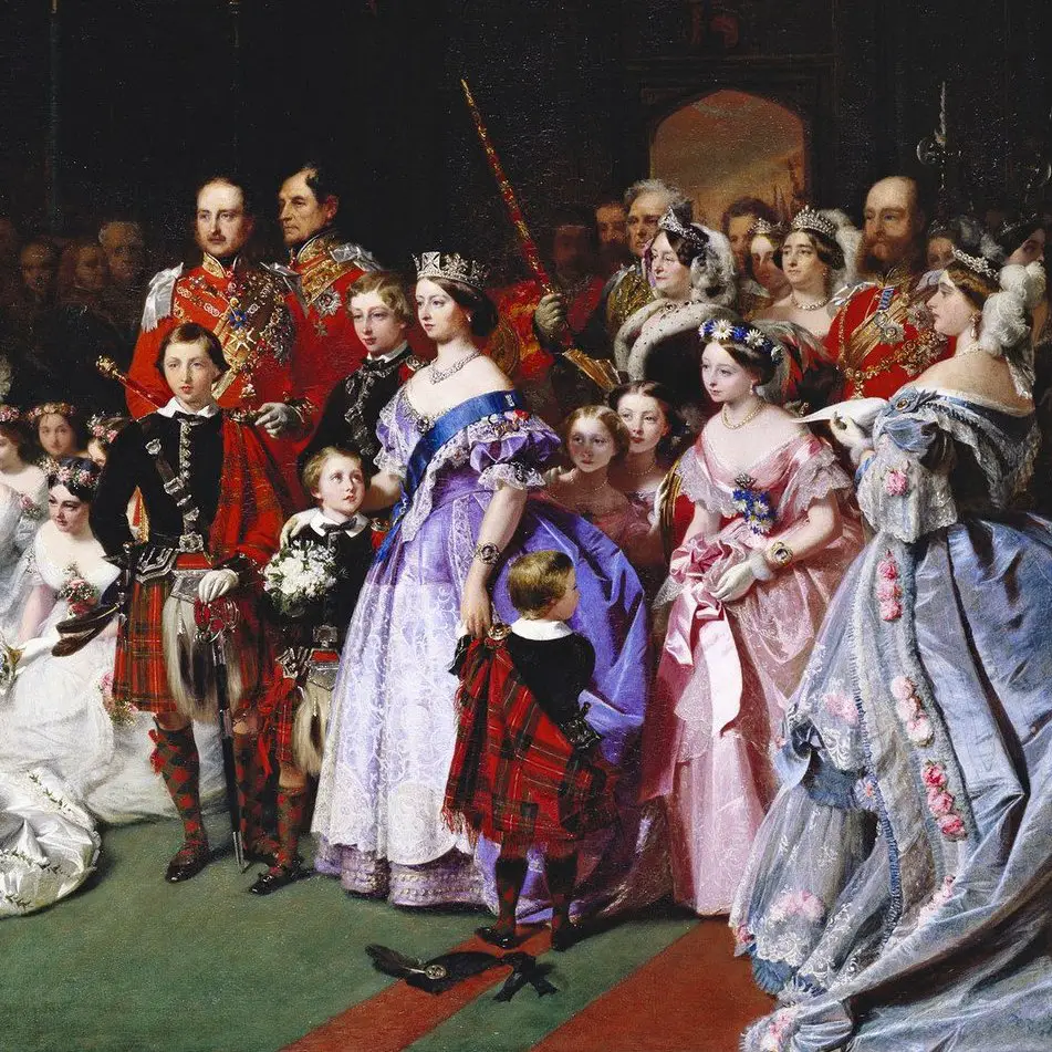 Dettaglio da The Marriage of Victoria, Princess Royal di John Philip, 25 gennaio 1858 (Royal Collection Trust)