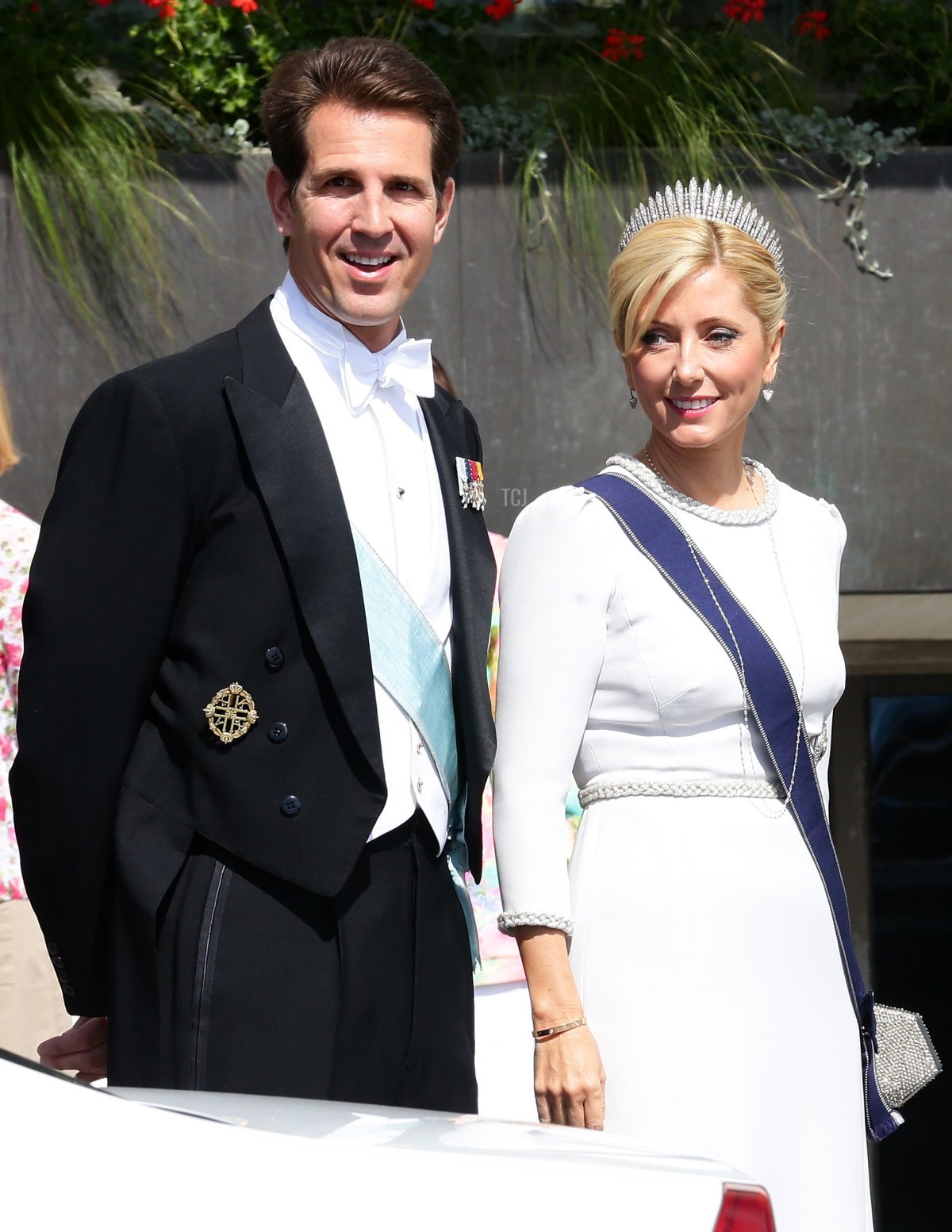 Il Principe di Gallia Pavlos e la Principessa di Gallia Marie-Chantal partecipano al matrimonio della Principessa Madeleine di Svezia e Christopher O'Neill a Stoccolma l'8 Giugno 2013 (Vittorio Zunino Celotto/Getty Images)