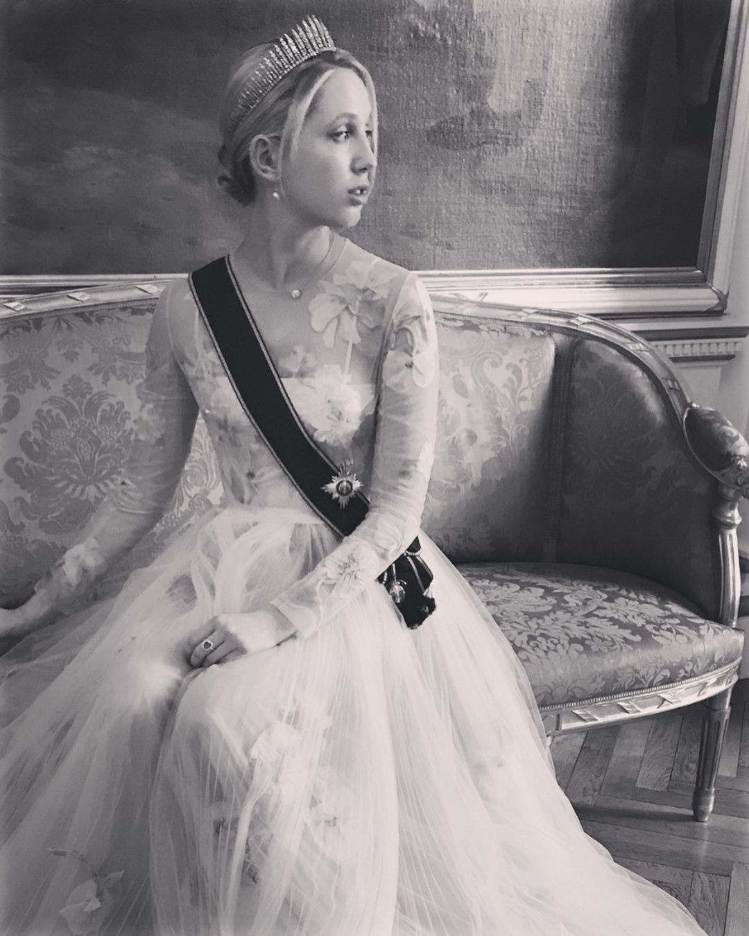 La Principessa Maria-Olympia partecipa a una cena di gala a Copenaghen per il Principe di Gallia Frederik di Danimarca, Maggio 2018 (Crown Prince Pavlos/Instagram)