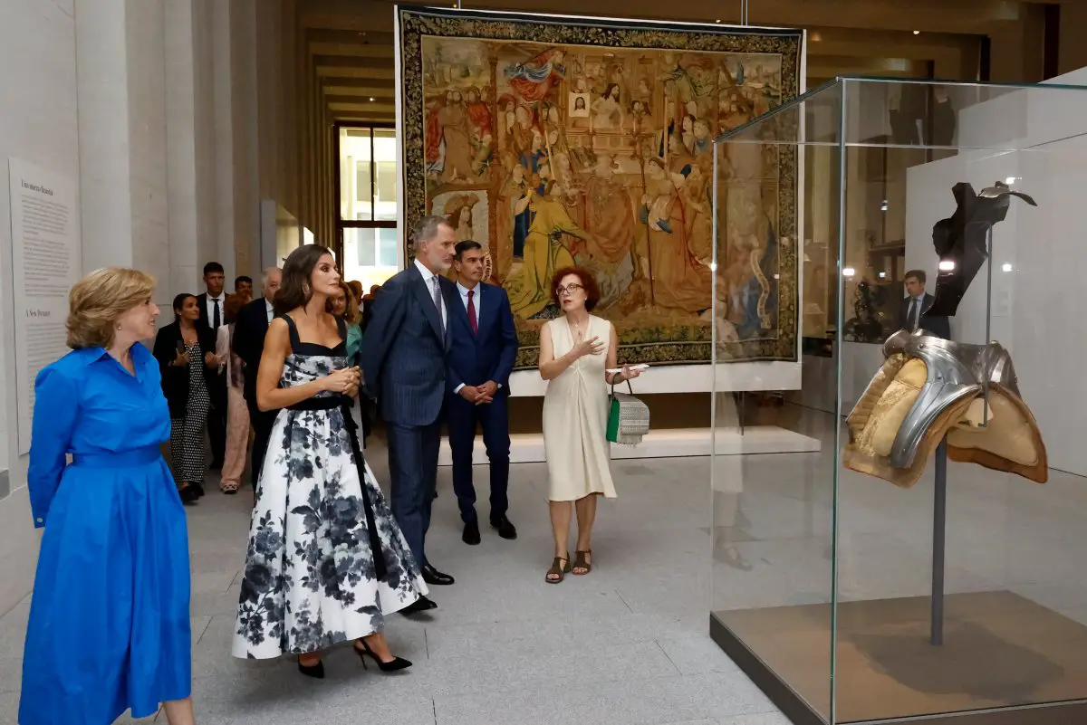 Il re Felipe VI e la regina Letizia di Spagna partecipano all'inaugurazione della nuova Galleria delle Collezioni Reali a Madrid, 25 luglio 2023 (Casa Real)