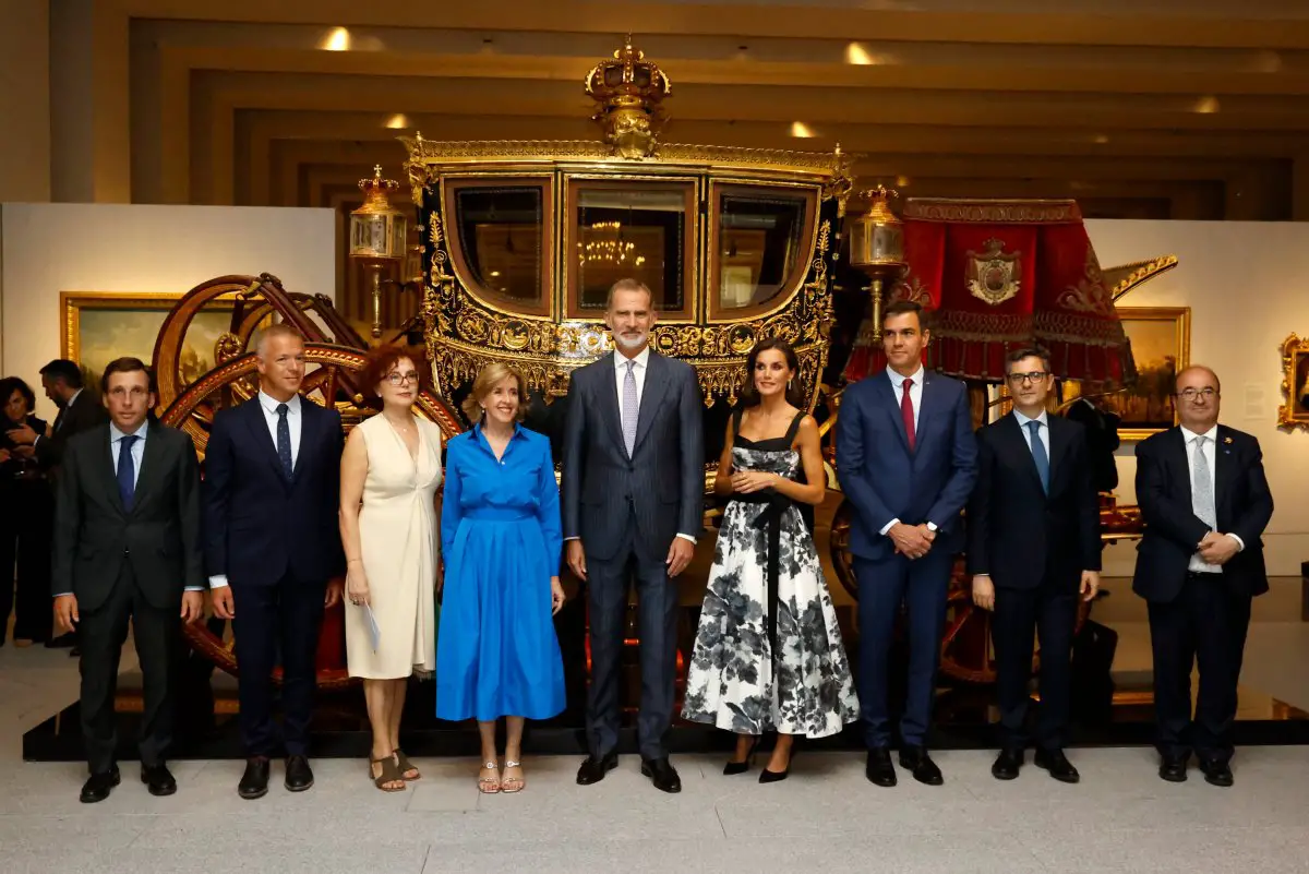 Il re Felipe VI e la regina Letizia di Spagna partecipano all'inaugurazione della nuova Galleria delle Collezioni Reali a Madrid, 25 luglio 2023 (Casa Real)