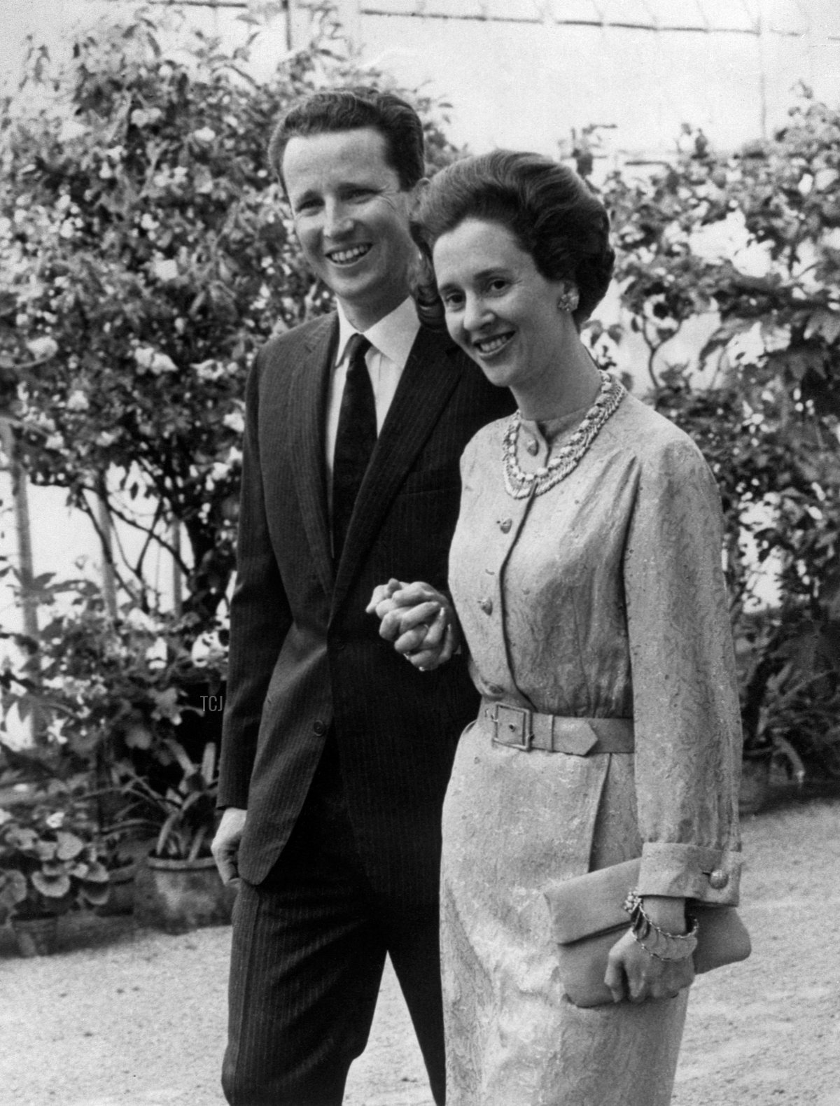 Il Re Baudouin e la Regina Fabiola del Belgio posano per una foto ufficiale, luglio 1966 (BELGA/AFP tramite Getty Images)