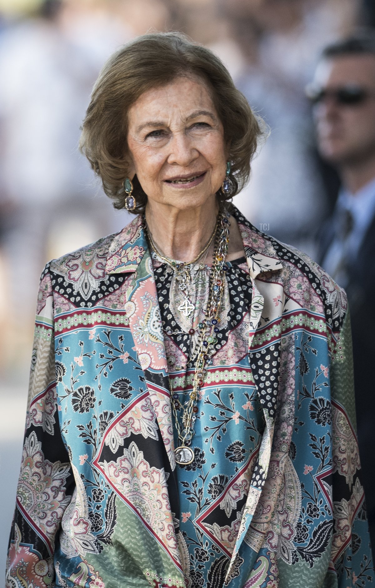 La Regina Sofia di Spagna partecipa a un evento commemorativo il 31 luglio 2023 a Motril, Spagna, in occasione del 30° anniversario della morte del Re Baudouin del Belgio (Carlos Gil/Getty Images)