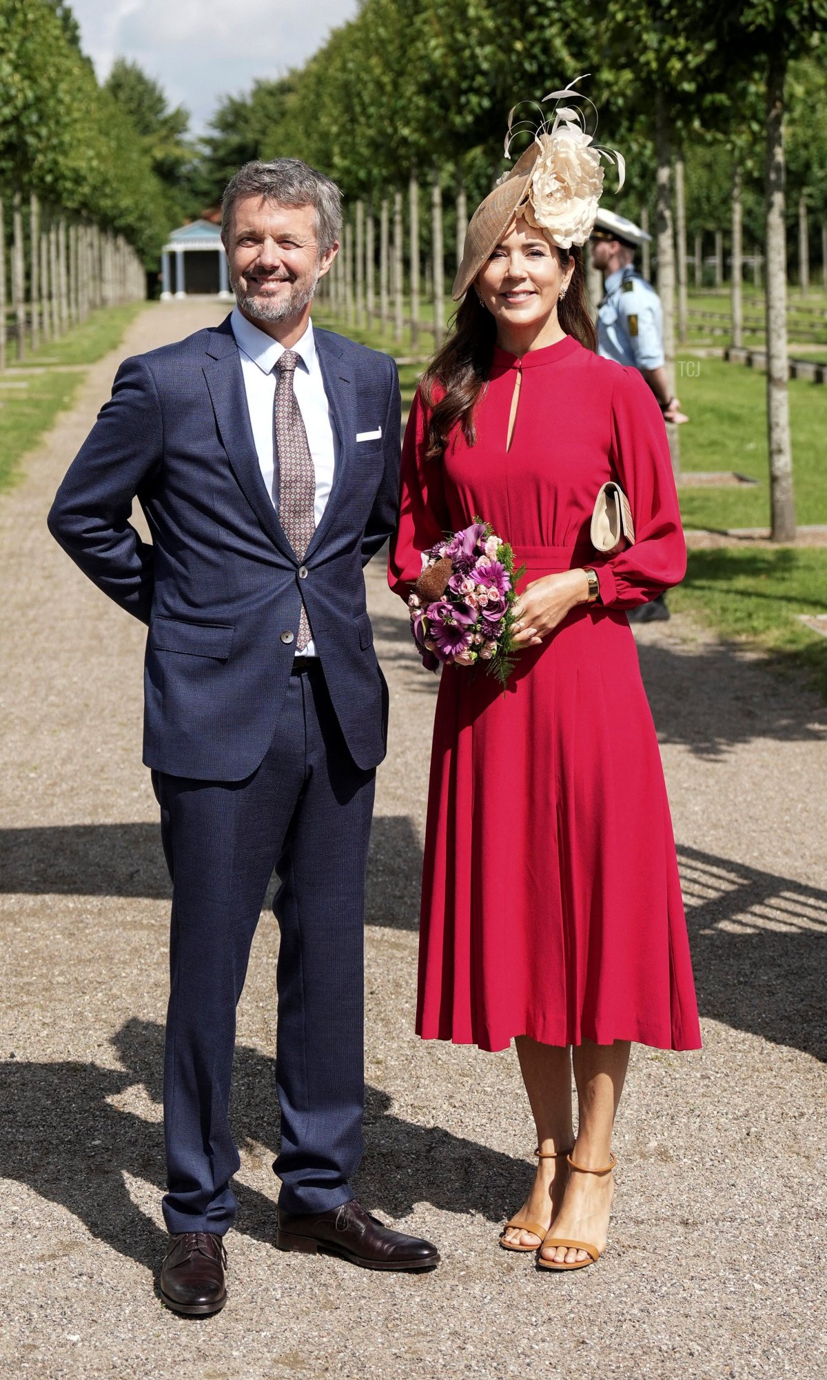 Il Principe Ereditario Frederik e la Principessa Ereditaria Mary di Danimarca partecipano alla celebrazione del 250° anniversario di Christiansfeld nel Jutland meridionale, il 13 agosto 2023 (CLAUS FISKER/Ritzau Scanpix/AFP via Getty Images)