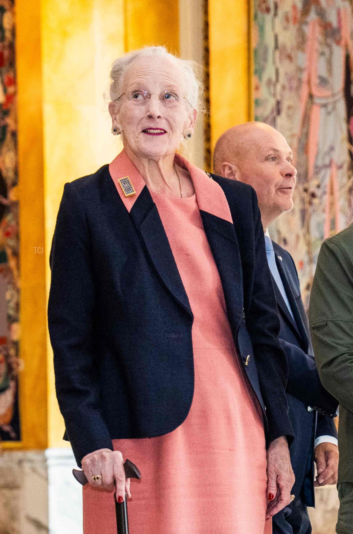 La Regina di Danimarca riceve il Presidente e la First Lady dell'Ucraina nella Sala dei Cavalieri al Castello di Christiansborg a Copenaghen, Danimarca, il 21 agosto 2023 (MARTIN SYLVEST/Ritzau Scanpix/AFP via Getty Images)