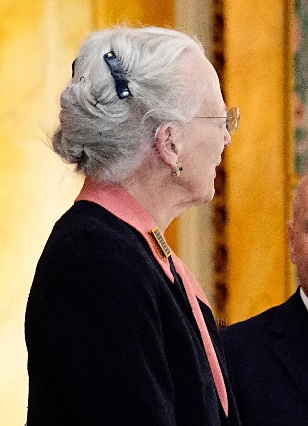 La Regina di Danimarca riceve il Presidente e la First Lady dell'Ucraina nella Sala dei Cavalieri al Castello di Christiansborg a Copenaghen, Danimarca, il 21 agosto 2023 (MARTIN SYLVEST/Ritzau Scanpix/AFP via Getty Images)