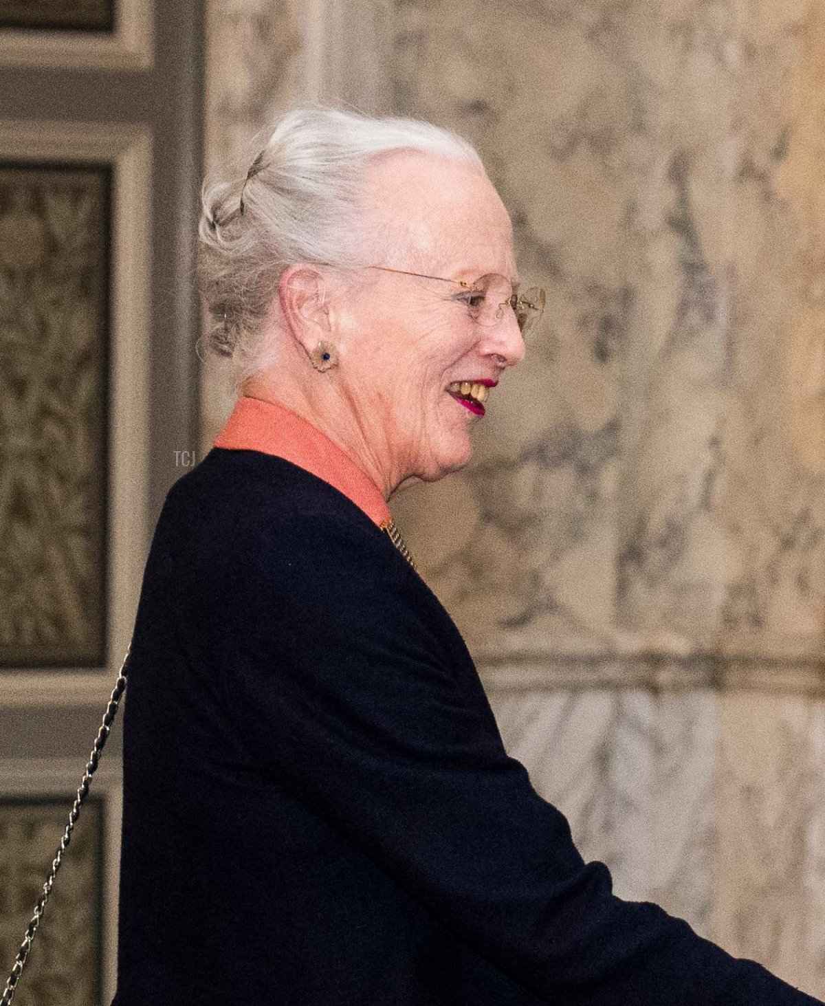 La Regina di Danimarca riceve il Presidente e la First Lady dell'Ucraina nella Sala dei Cavalieri al Castello di Christiansborg a Copenaghen, Danimarca, il 21 agosto 2023 (MARTIN SYLVEST/Ritzau Scanpix/AFP via Getty Images)