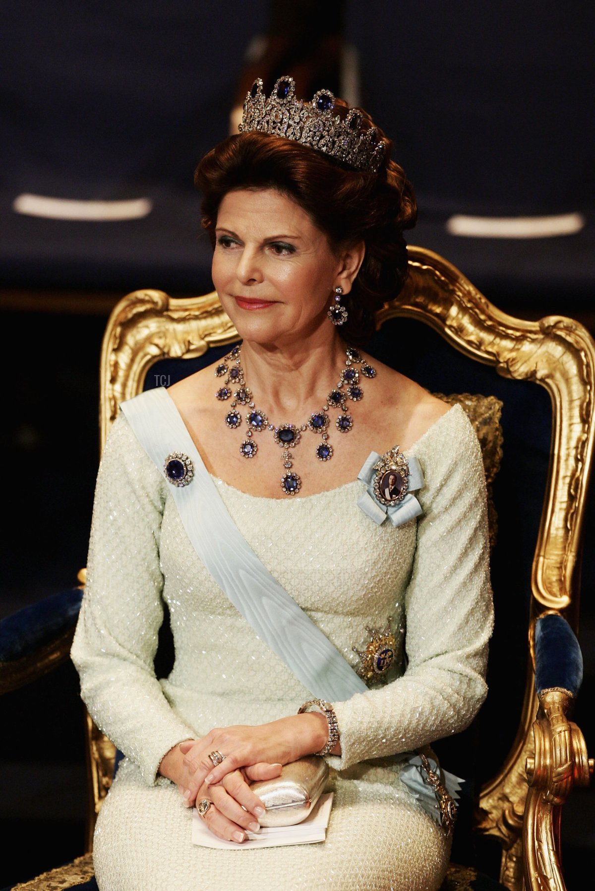 Queen Silvia of Sweden attends the Nobel Prize ceremony in Stockholm on December 10, 2004 (Pascal Le Segretain/Getty Images)