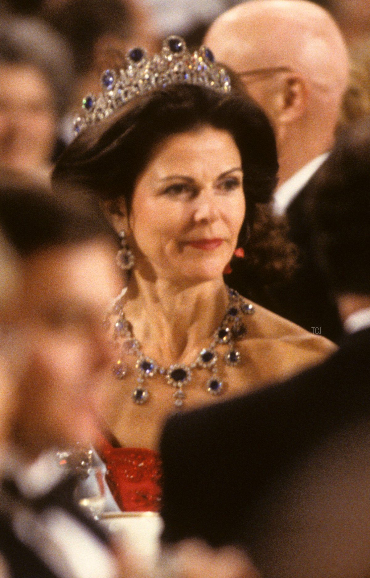 Queen Silvia of Sweden attends the Nobel Prize banquet in Stockholm on December 10, 1991 (Roger Tillberg/Alamy)