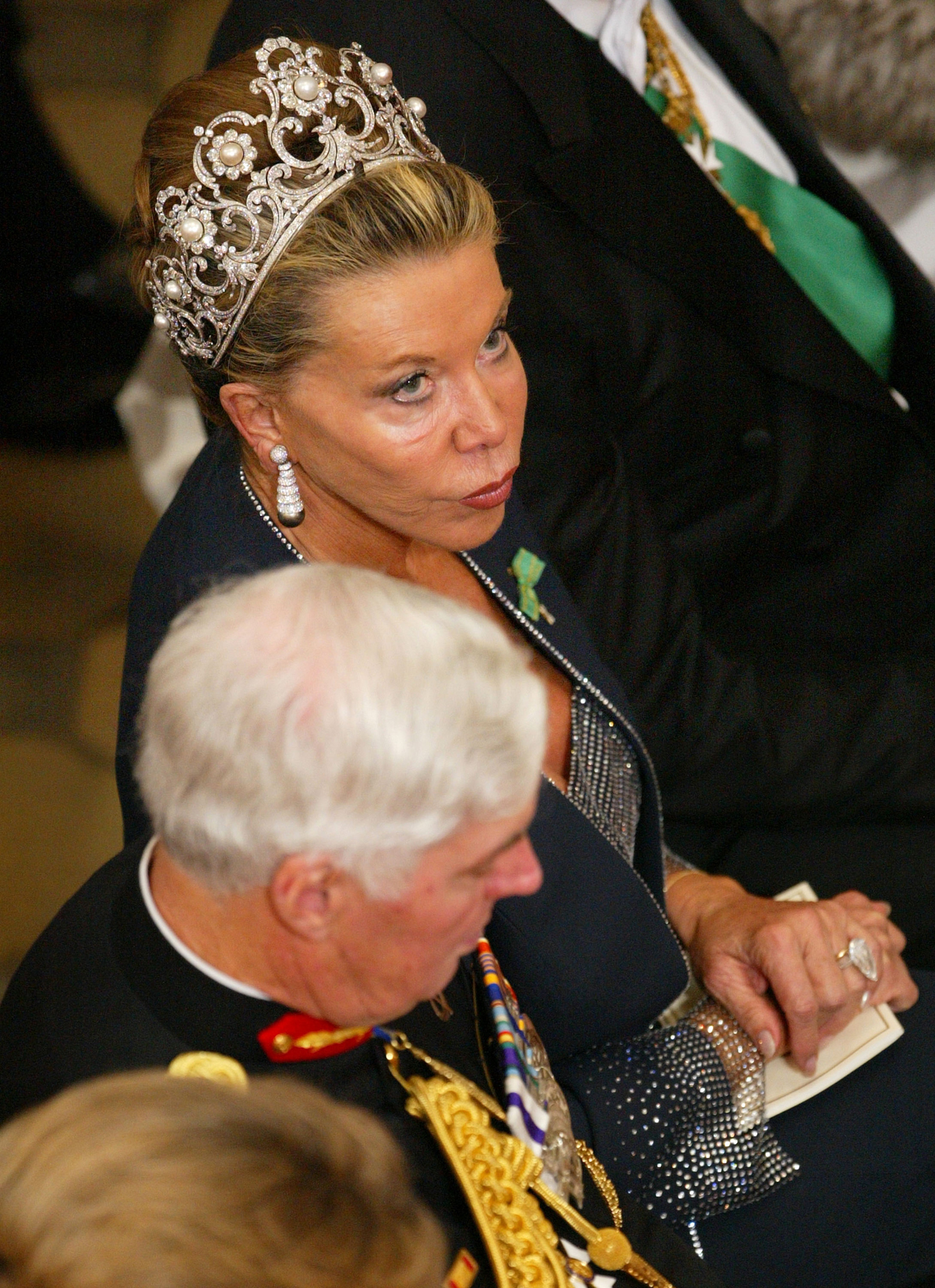 Marina di Savoia partecipa al matrimonio del Principe Ereditario Frederik di Danimarca e Mary Elizabeth Donaldson a Copenaghen il 14 maggio 2004 (Sean Gallup/Getty Images)