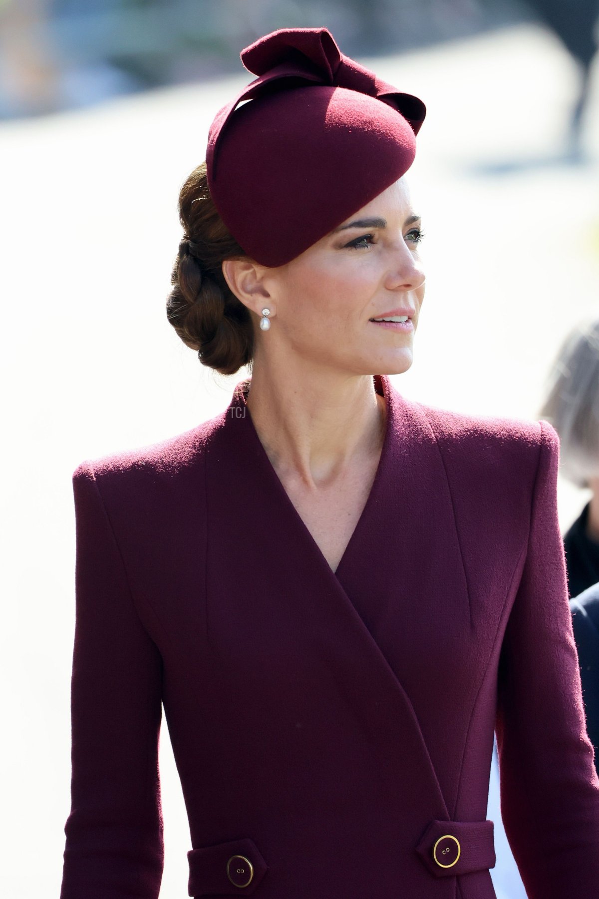 La Principessa del Galles arriva per un servizio nella Cattedrale di St. David a Pembrokeshire, Wales, per commemorare il primo anniversario della morte della regina Elisabetta II, 8 settembre 2023 (Chris Jackson/Getty Images)