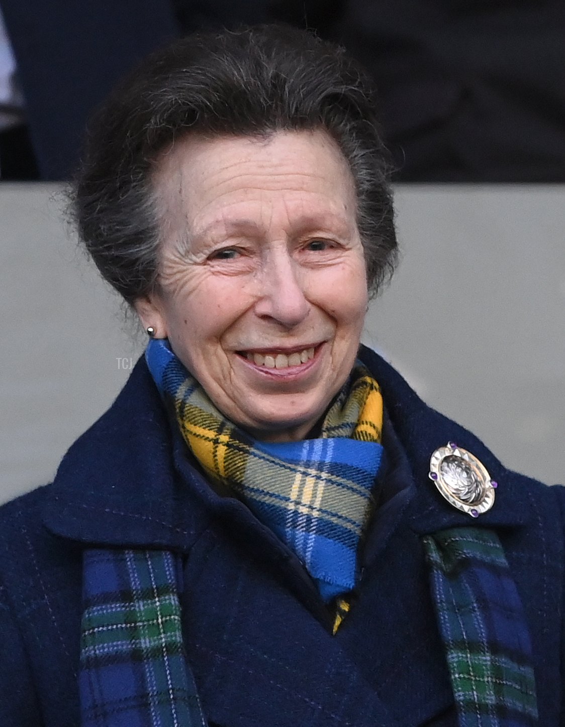 La Principessa Reale partecipa alla partita dei Sei Nazioni di Rugby tra Scozia e Irlanda allo Stadio di Murrayfield il 12 marzo 2023 a Edimburgo, Scozia (Stu Forster/Getty Images)