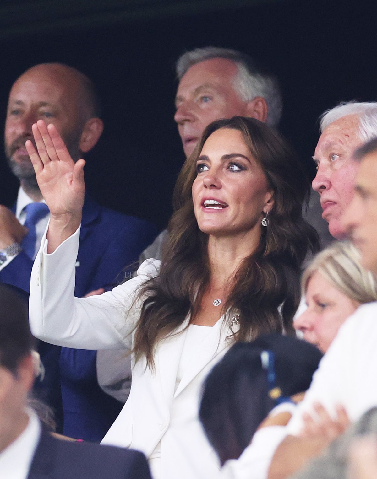 La Principessa di Galles partecipa alla partita della Coppa del Mondo di Rugby tra Inghilterra e Argentina allo Stade Velodrome a Marsiglia, Francia, il 9 settembre 2023 (Cameron Spencer/Getty Images)