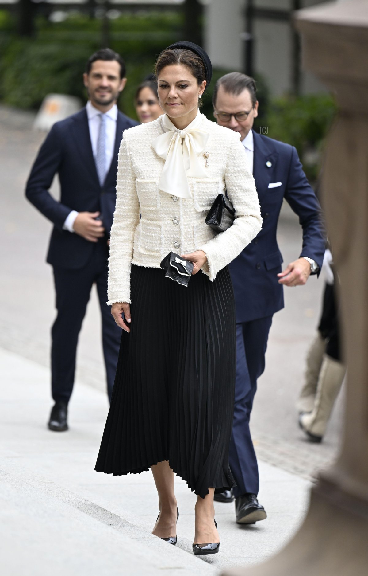 La Principessa Vittoria di Svezia partecipa all'apertura del parlamento svedese a Stoccolma il 12 settembre 2023 (Pontus Lundahl/TT News Agency/Alamy)