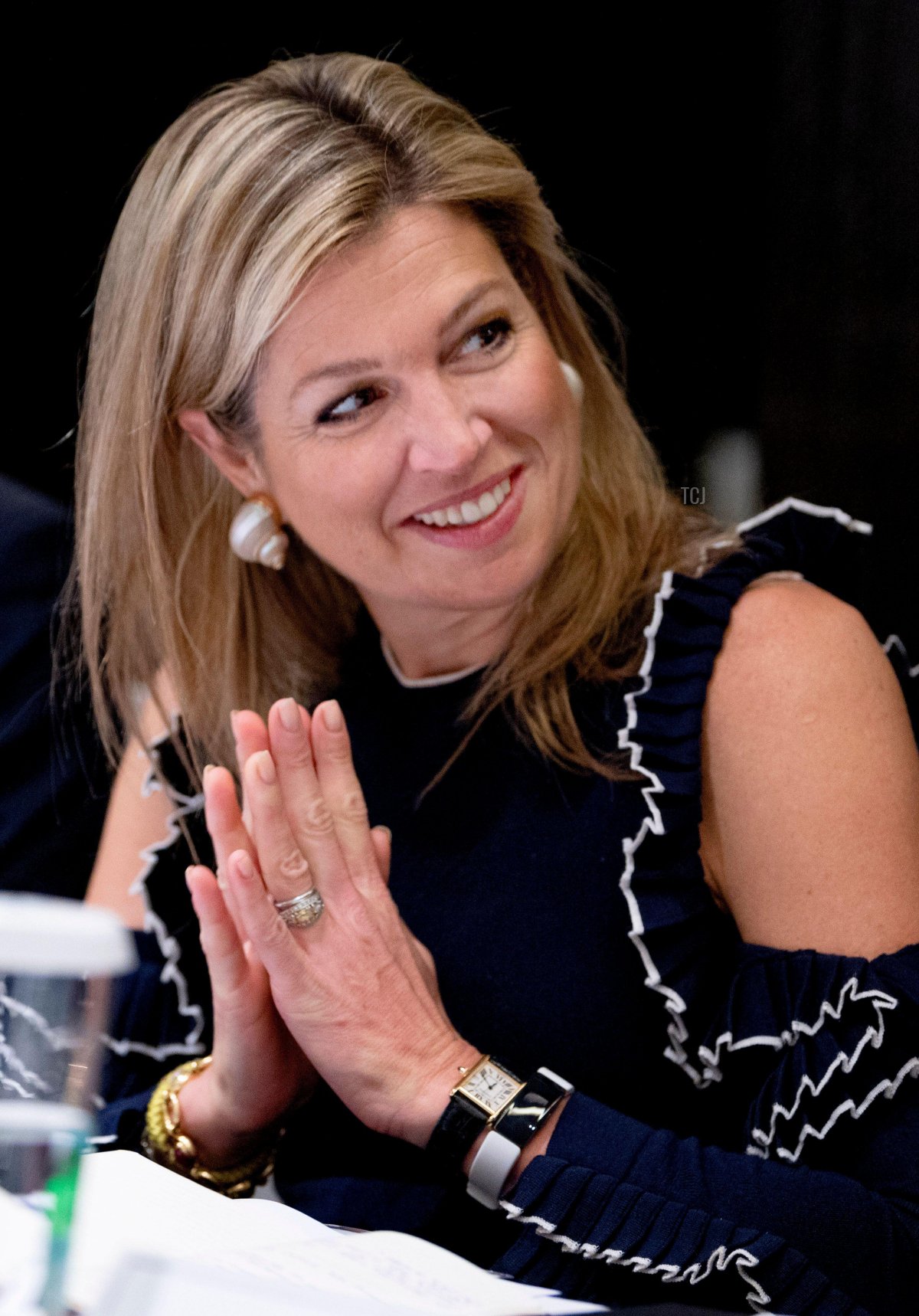 La regina Maxima dei Paesi Bassi partecipa a una conferenza sul finanziamento inclusivo a Giacarta, Indonesia, il 9 marzo 2020 (Albert Nieboer/DPA Picture Alliance/Alamy)