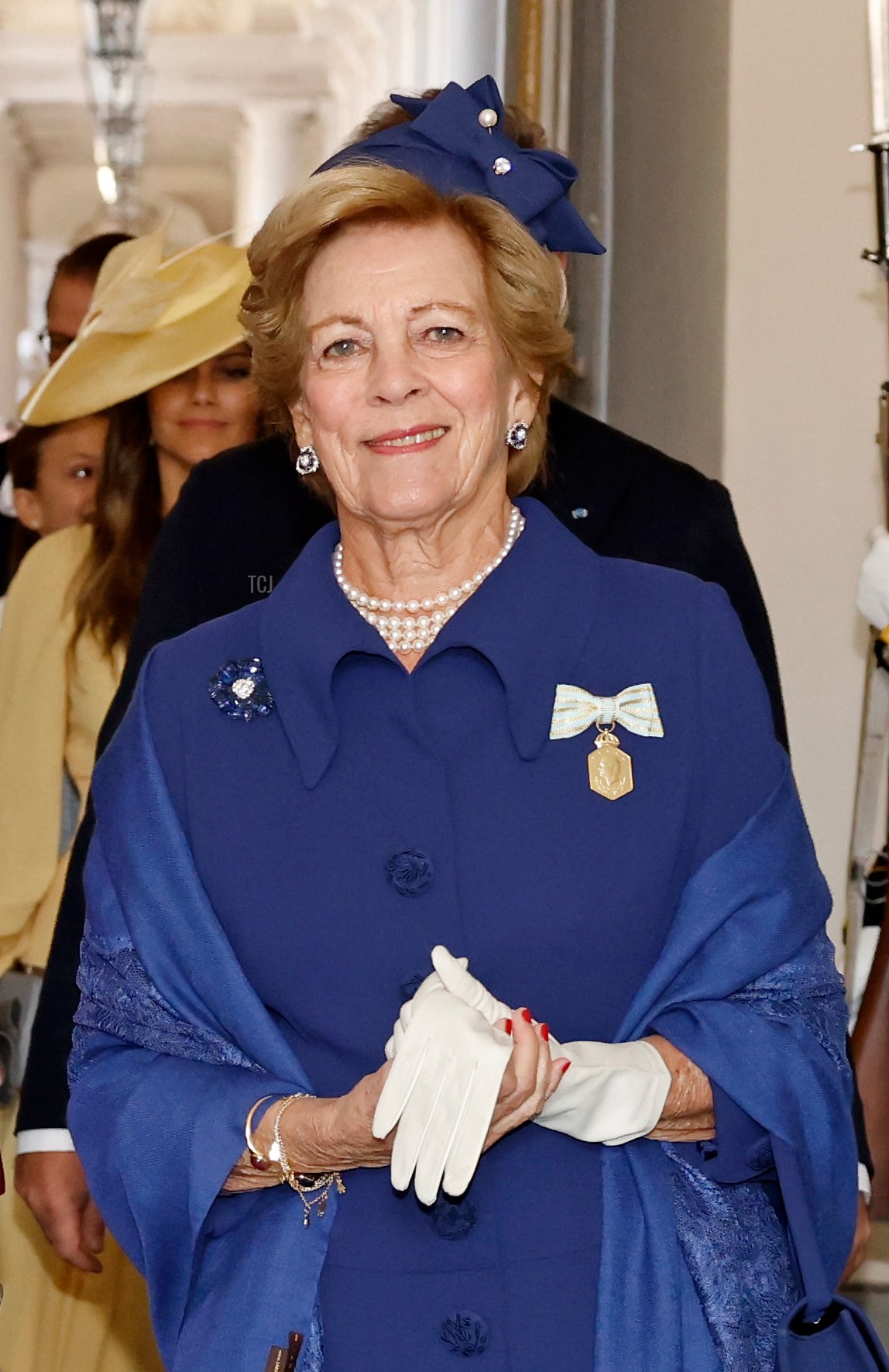 La Regina Anna Maria di Grecia partecipa a un servizio Te Deum al Palazzo Reale di Stoccolma per celebrare il Giubileo d'oro del Re Carlo XVI Gustavo di Svezia il 15 settembre 2023 (Michael Campanella/Getty Images)