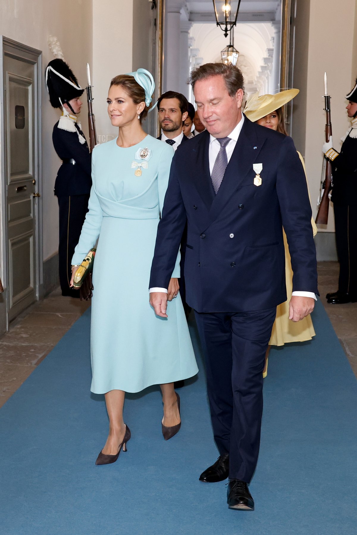 La Principessa Madeleine di Svezia e Christopher O'Neill partecipano a un servizio Te Deum al Palazzo Reale di Stoccolma per celebrare il Giubileo d'oro del Re Carlo XVI Gustavo di Svezia il 15 settembre 2023 (Michael Campanella/Getty Images)