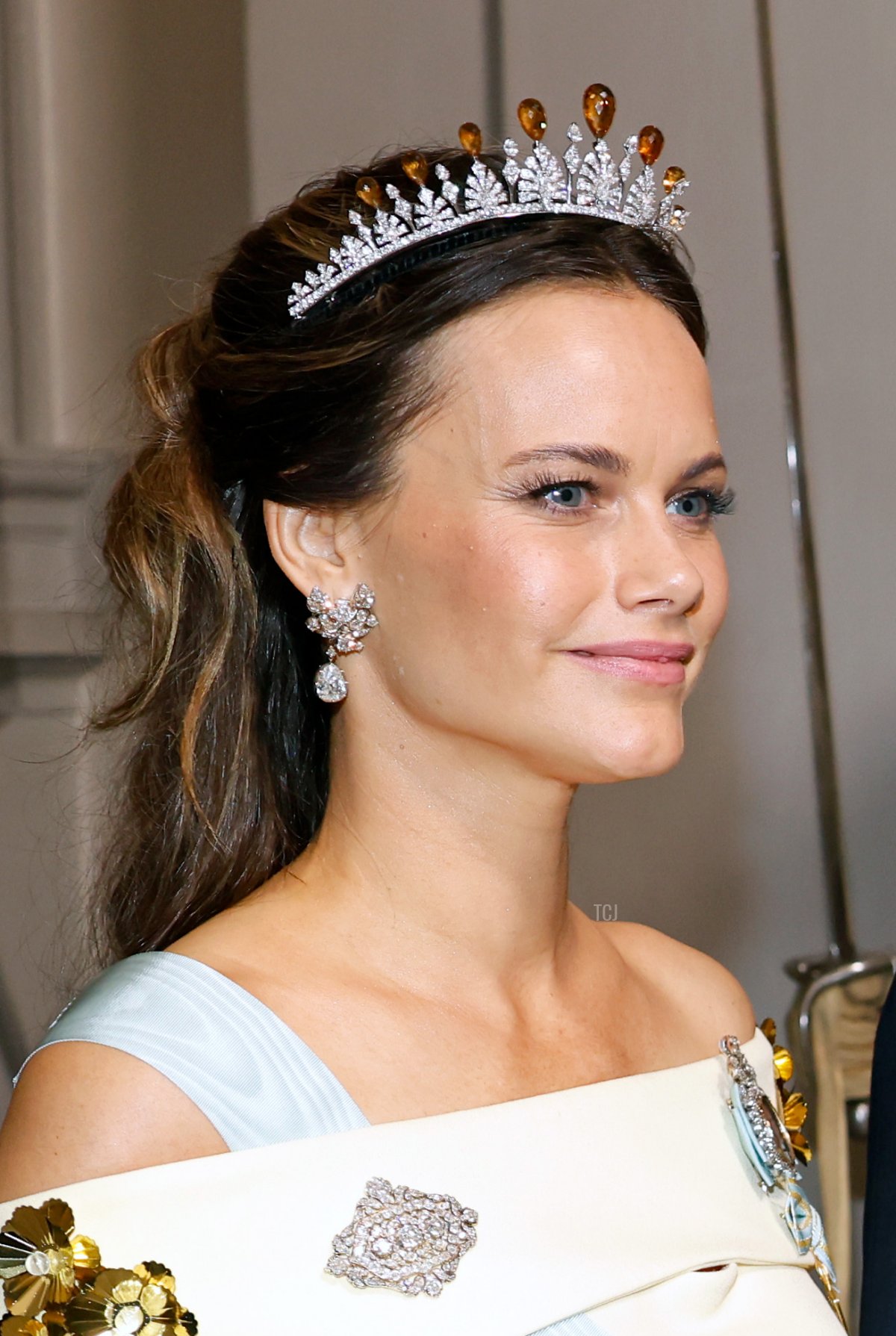 La Principessa Sofia di Svezia partecipa al banchetto del Giubileo d'Oro del Re al Palazzo Reale di Stoccolma il 15 settembre 2023 (Michael Campanella/Getty Images)