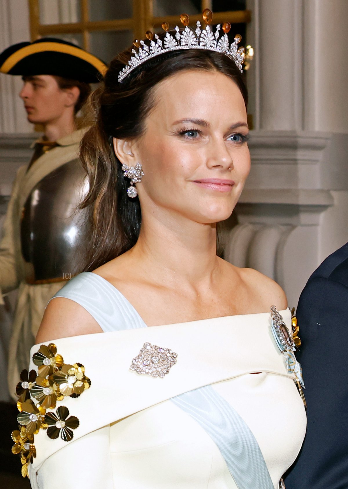 La Principessa Sofia di Svezia partecipa al banchetto del Giubileo d'Oro del Re al Palazzo Reale di Stoccolma il 15 settembre 2023 (Michael Campanella/Getty Images)