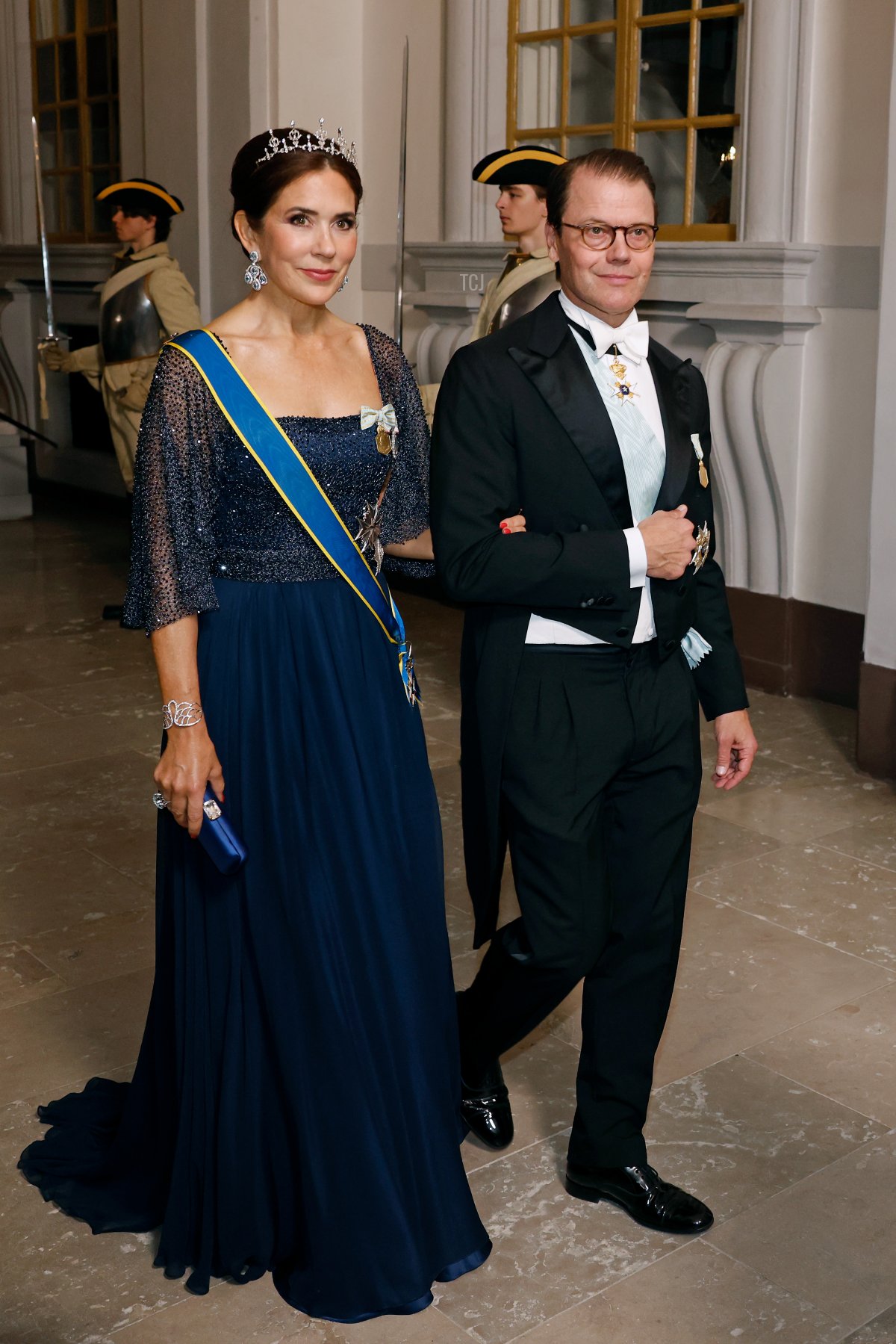 La Principessa Ereditaria Mary di Danimarca e il Principe Daniel di Svezia partecipano al banchetto del Giubileo d'Oro del Re al Palazzo Reale di Stoccolma il 15 settembre 2023 (Michael Campanella/Getty Images)