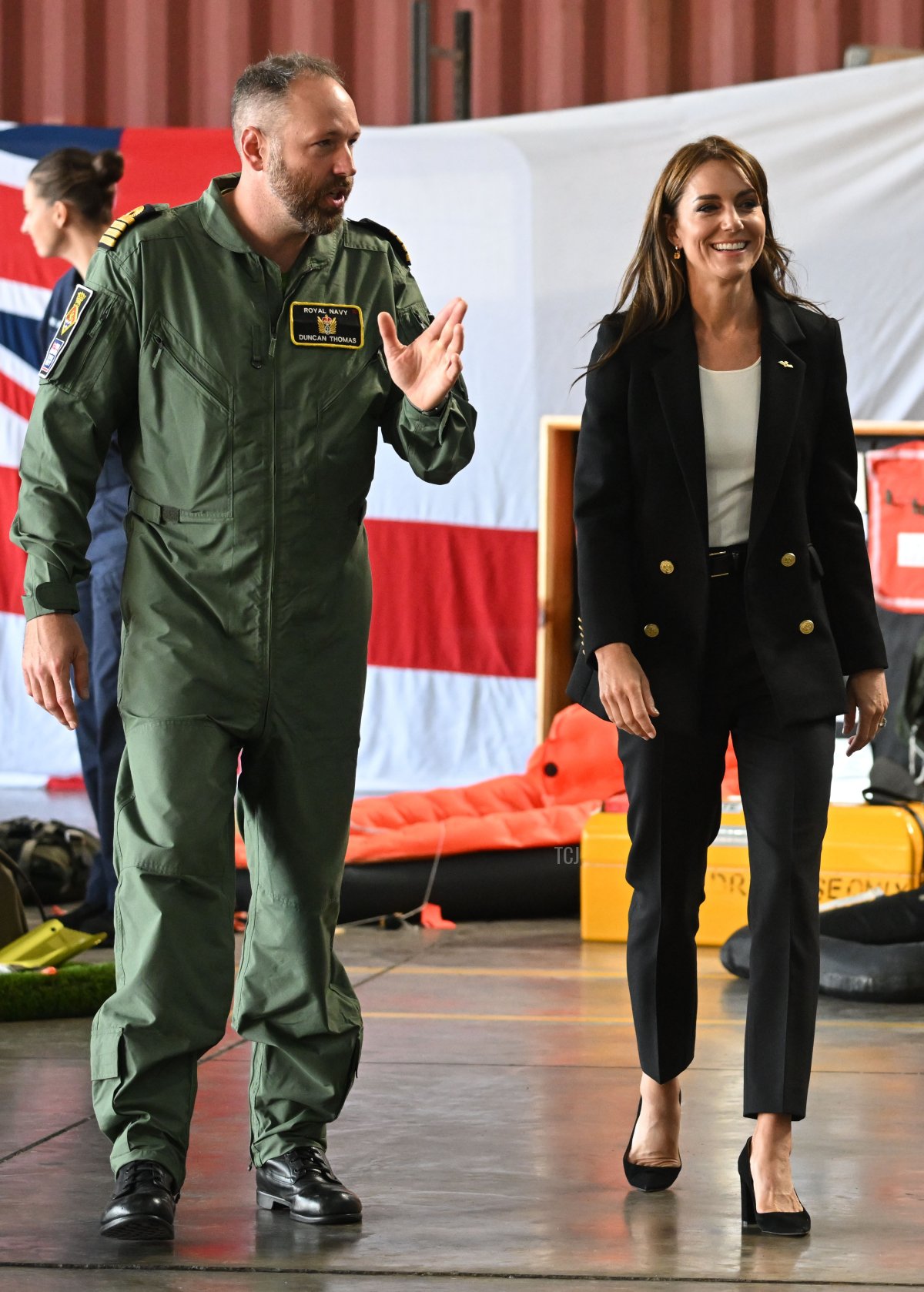 La Principessa di Galles visita la Royal Naval Air Station Yeovilton il 18 settembre 2023 (Finnbarr Webster/Getty Images)