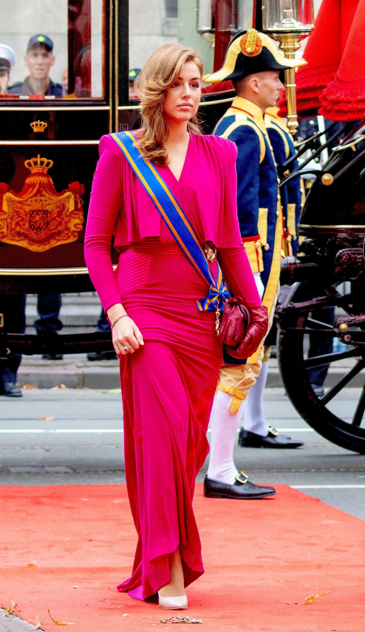 La principessa Alexia dei Paesi Bassi arriva al Teatro Reale dell'Aia per il Prinsjesdag il 19 settembre 2023 (Albert Nieboer/DPA Picture Alliance/Alamy)