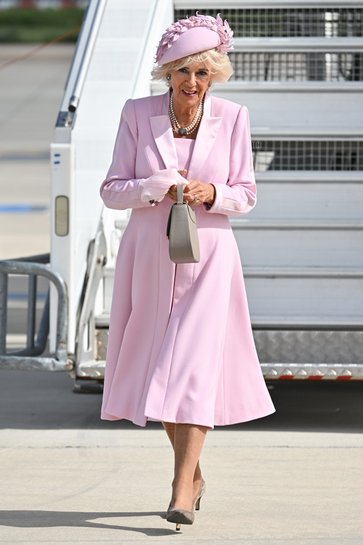 Regina Camilla del Regno Unito arriva a Parigi per l'inizio di una visita di stato in Francia il 20 settembre 2023 (Tim Rooke - Pool/Getty Images)