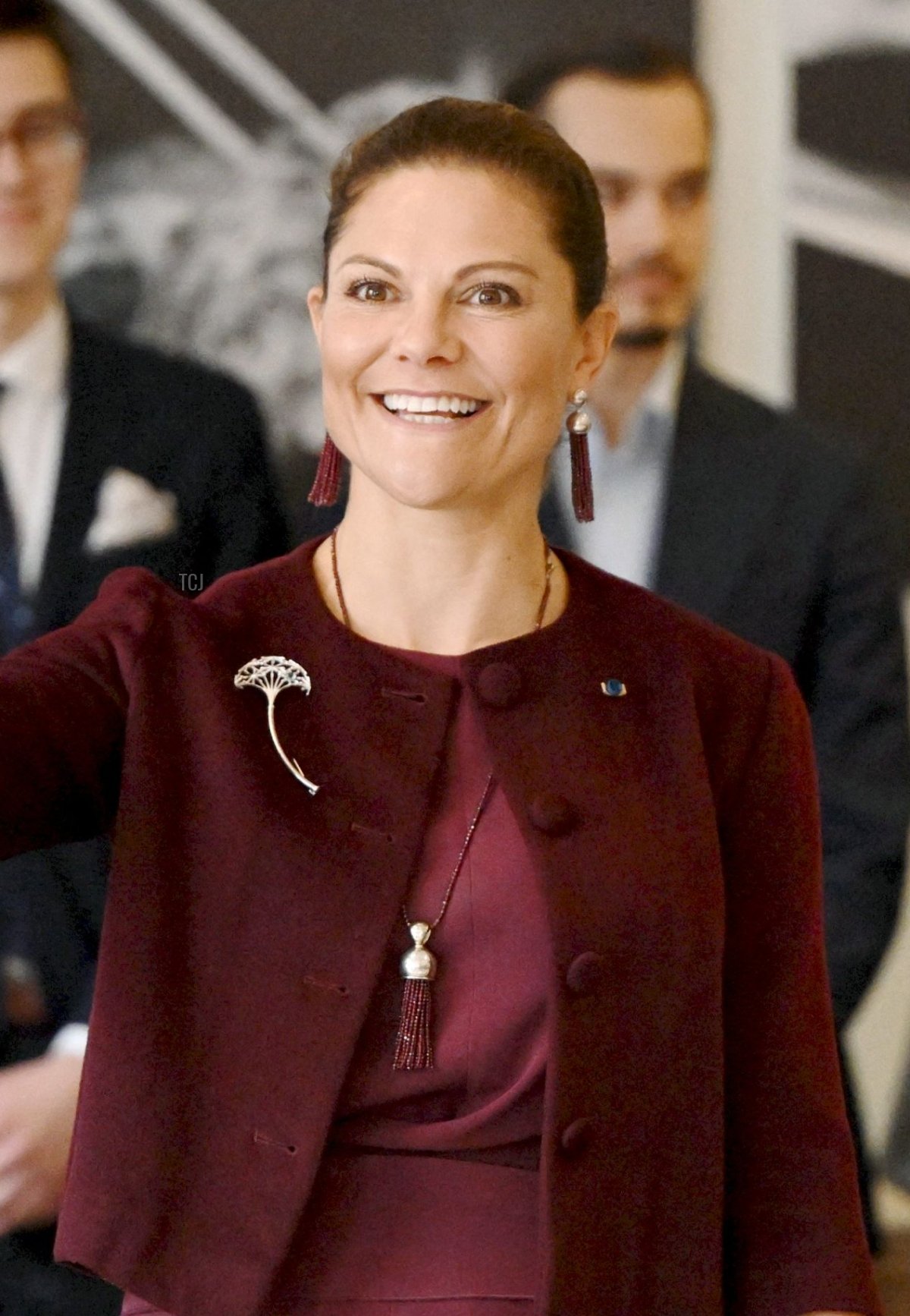 La Principessa Ereditiera Victoria di Svezia visita la Hanken School of Economics a Helsinki, Finlandia, il 21 settembre 2023 (ANTTI AIMO-KOIVISTO/Lehtikuva/AFP via Getty Images)