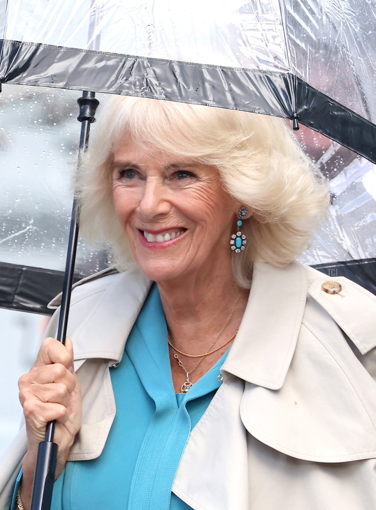 Regina Camilla del Regno Unito arriva per una ricezione sul ponte di volo della HMS Iron Duke a Bordeaux durante la visita di stato britannica in Francia il 22 settembre 2023 (Chris Jackson/Getty Images)