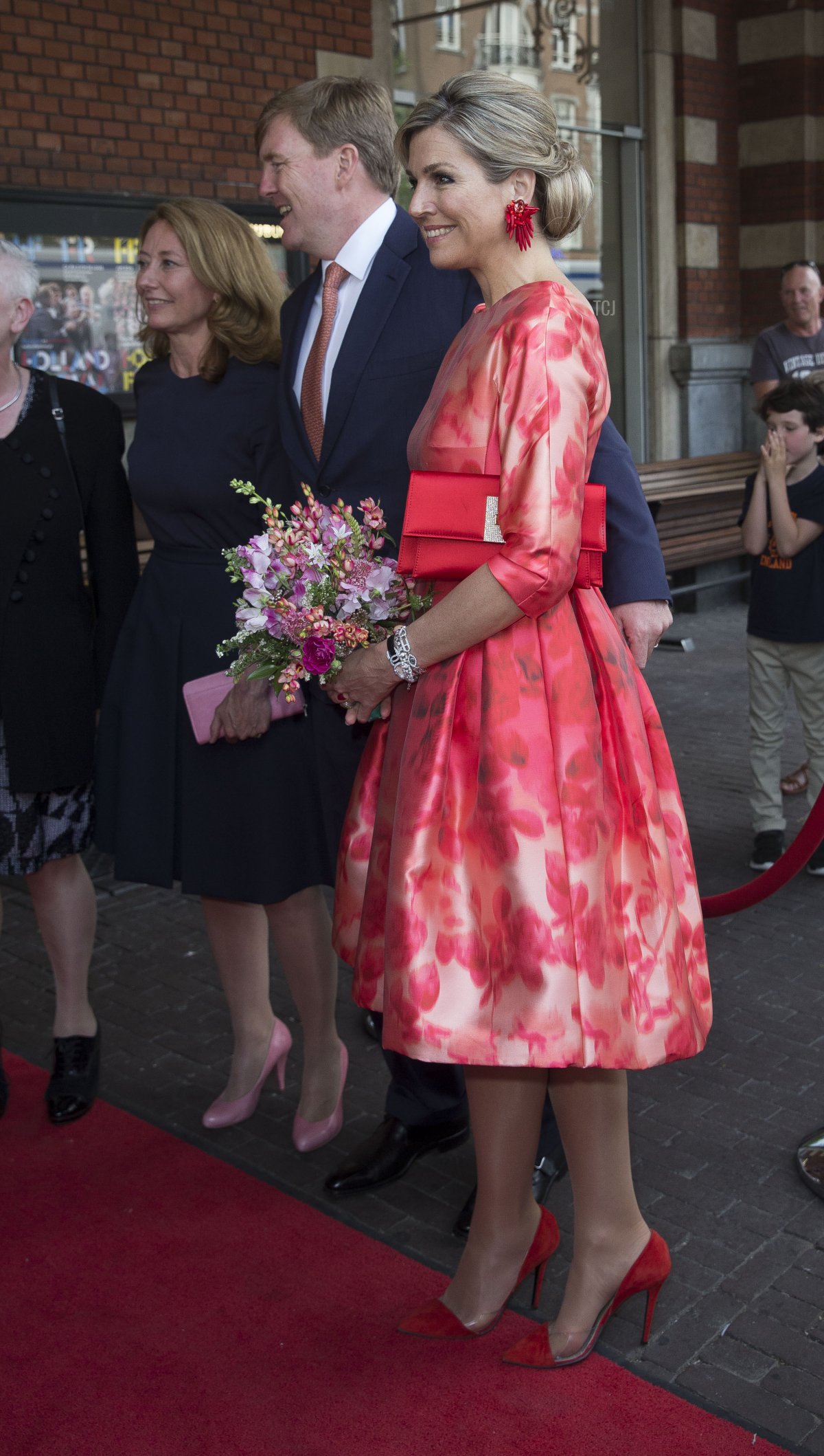 Il re Willem-Alexander e la regina Maxima dei Paesi Bassi partecipano all'apertura del Festival dell'Olanda ad Amsterdam il 4 giugno 2016 (Michel Porro/Getty Images)