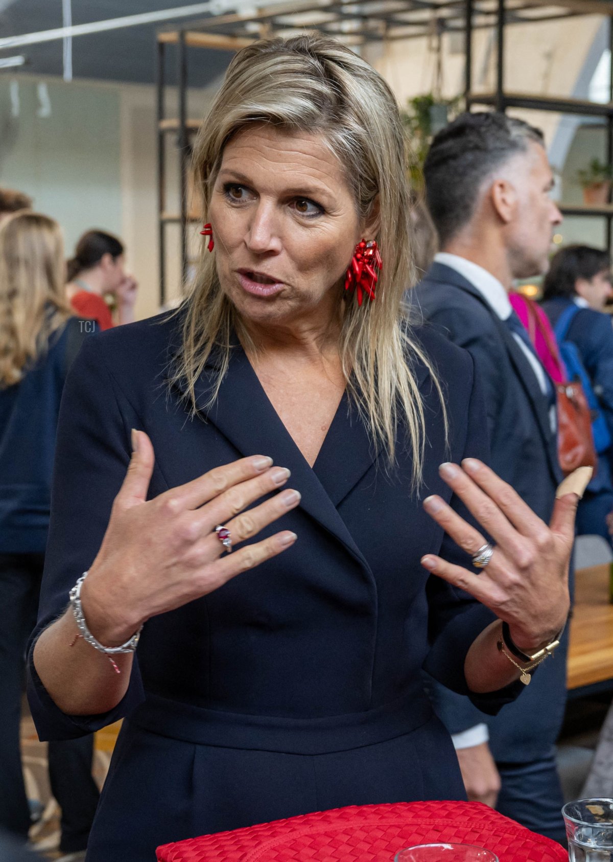 La regina Maxima dei Paesi Bassi partecipa al Festival UNLimited dell'Associazione delle Università dei Paesi Bassi il 28 settembre 2023 (JONAS ROOSENS/ANP/AFP via Getty Images)