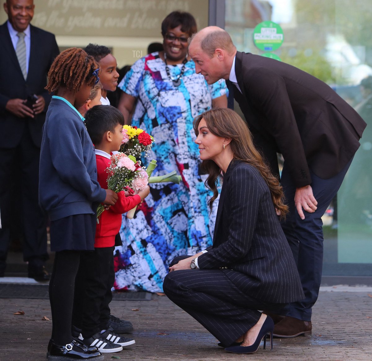 Il Principe e la Principessa di Galles visitano il Grange Pavilion per celebrare l'inizio del Mese della Storia Nera a Cardiff il 3 ottobre 2023 (Geoff Caddick - WPA Pool/Getty Images)