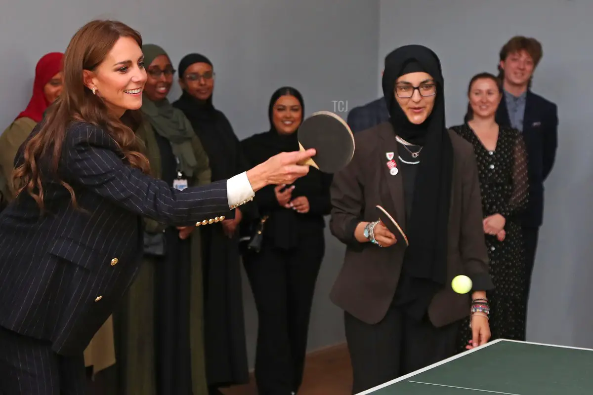 La Principessa di Galles visita il Grange Pavilion per celebrare l'inizio del Mese della Storia Nera a Cardiff il 3 ottobre 2023 (Geoff Caddick - WPA Pool/Getty Images)