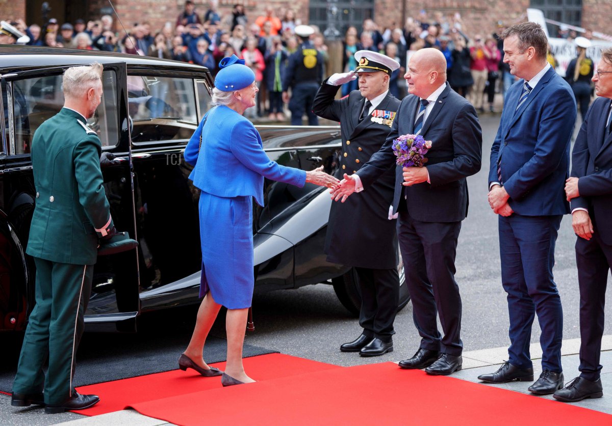 La Regina Margherita II di Danimarca partecipa all'apertura del parlamento al Palazzo Christiansborg a Copenaghen il 3 ottobre 2023 (LISELOTTE SABROE/Ritzau Scanpix/AFP via Getty Images)