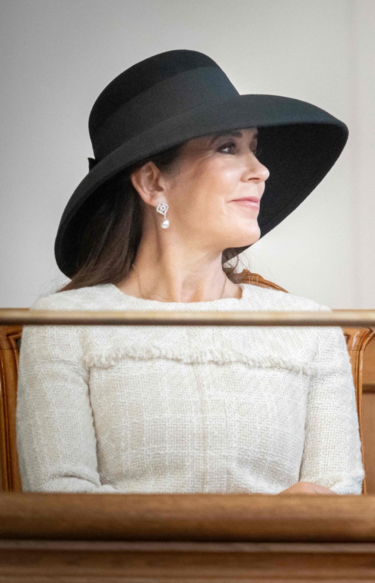 La Principessa ereditaria Mary di Danimarca partecipa all'apertura del parlamento al Palazzo Christiansborg a Copenaghen il 3 ottobre 2023 (MADS CLAUS RASMUSSEN/Ritzau Scanpix/AFP via Getty Images)