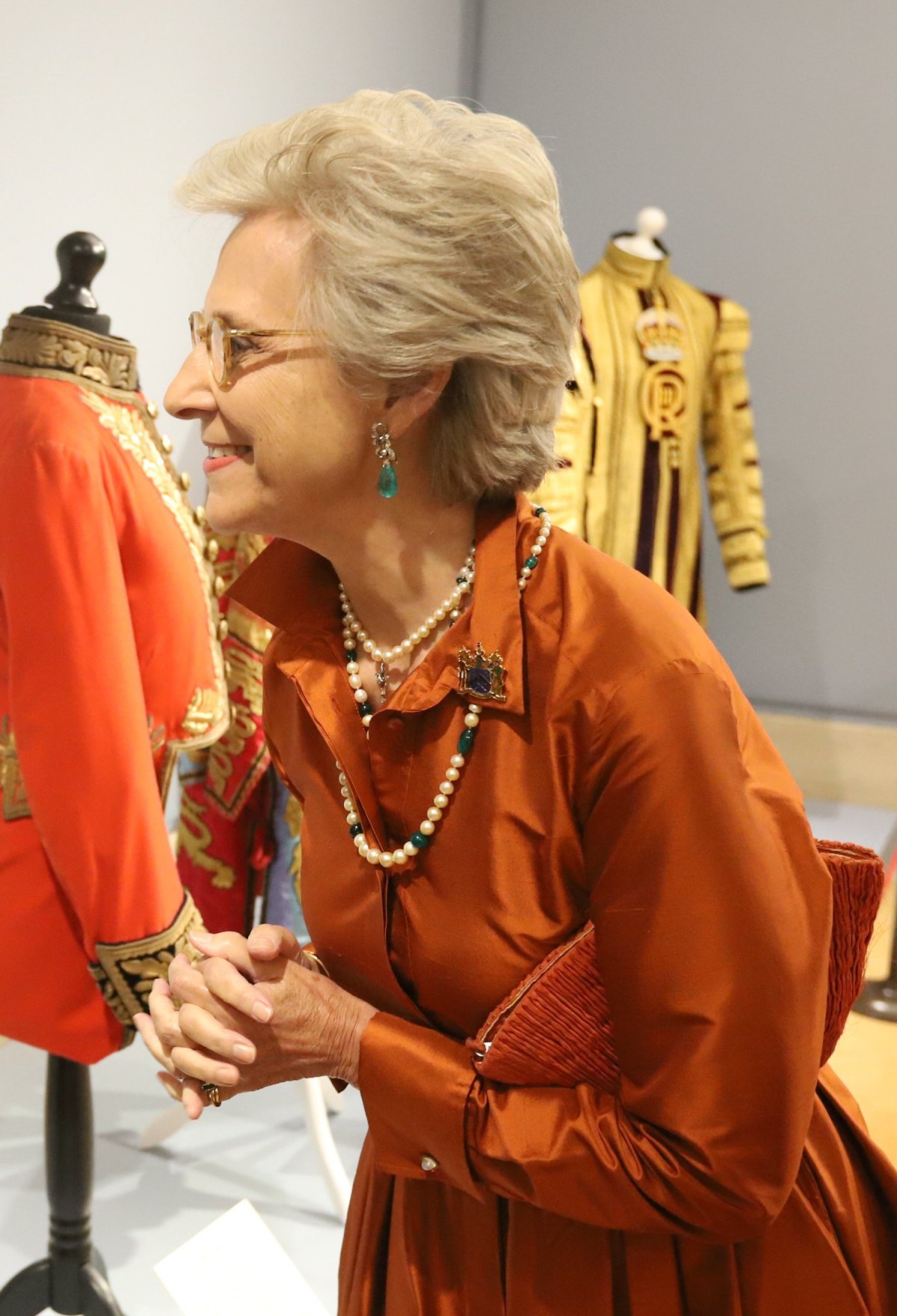 La Duchessa di Gloucester inaugura ufficialmente la mostra 'Tesori di filo d'oro e d'argento' alla Guildhall Art Gallery di Londra il 28 settembre 2023 (Palazzo di Buckingham)