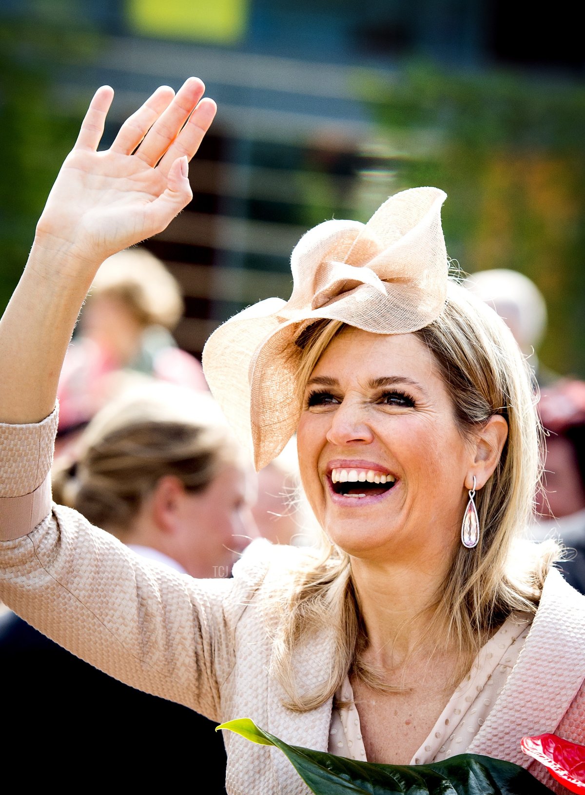 La Regina Maxima dei Paesi Bassi partecipa all'inaugurazione del Centro di Formazione Zorg Onderwijs di Koninklijke Kentalis a Zoetermeer il 22 maggio 2015 (Koen van Weel/AFP tramite Getty Images)