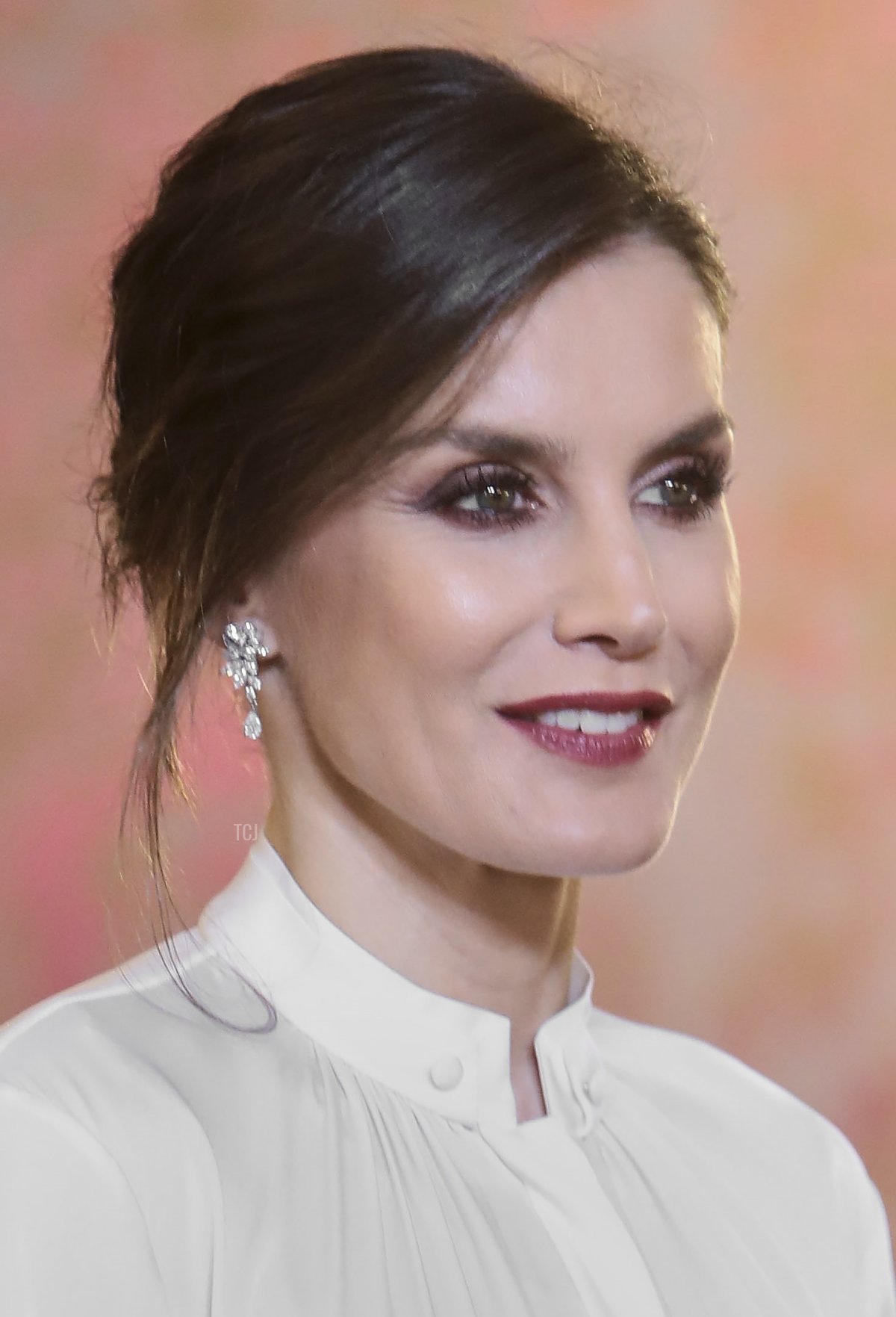 La Regina Letizia di Spagna riceve membri del corpo diplomatico al Palazzo di Zarzuela a Madrid il 22 gennaio 2019 (Josefina Blanco - Pool/Getty Images)