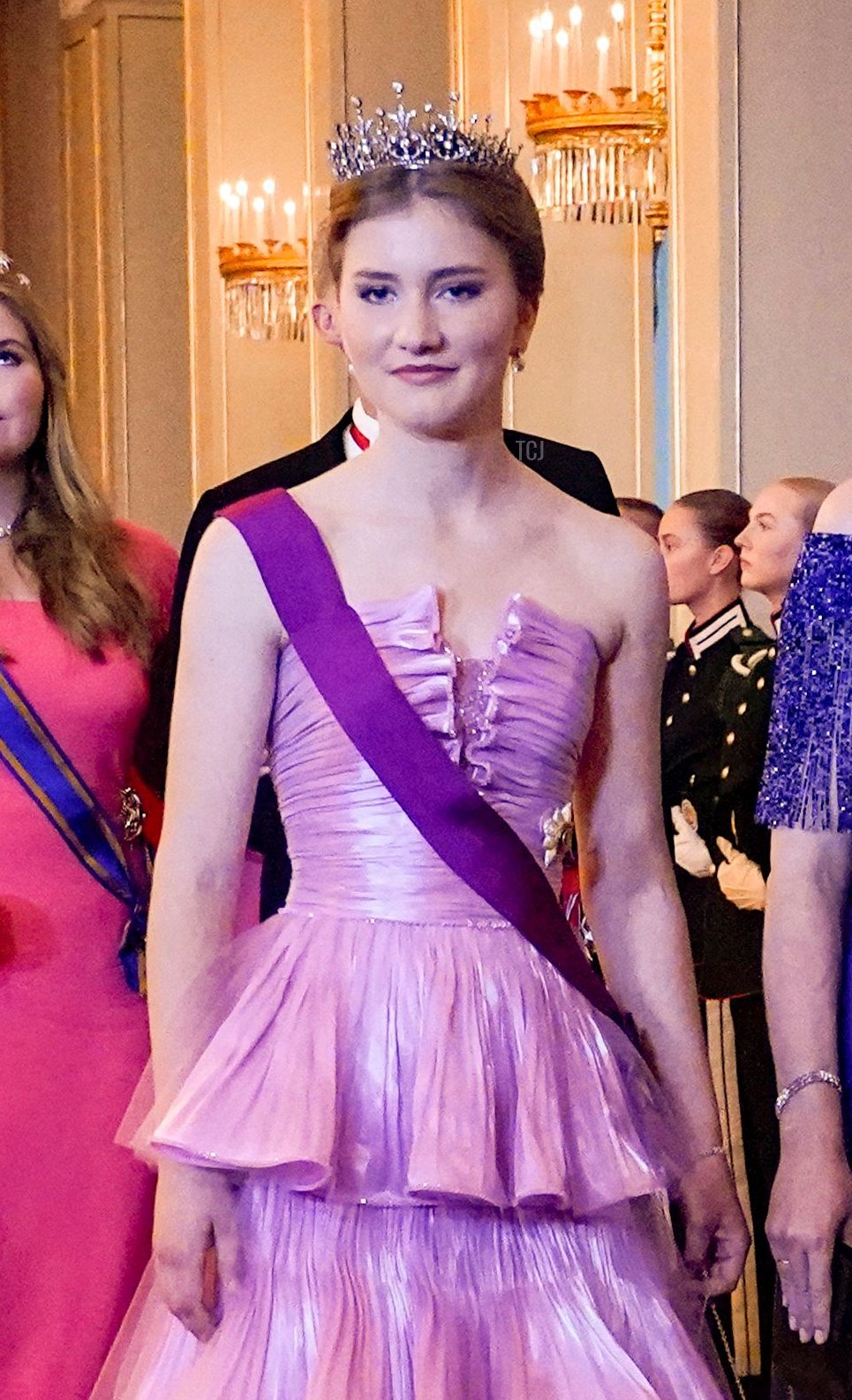 La Duchessa di Brabant partecipa a un banchetto di gala al Palazzo Reale di Oslo per celebrare il diciottesimo compleanno della Principessa Ingrid Alexandra di Norvegia, 17 giugno 2022 (LISE ASERUD/NTB/AFP via Getty Images)