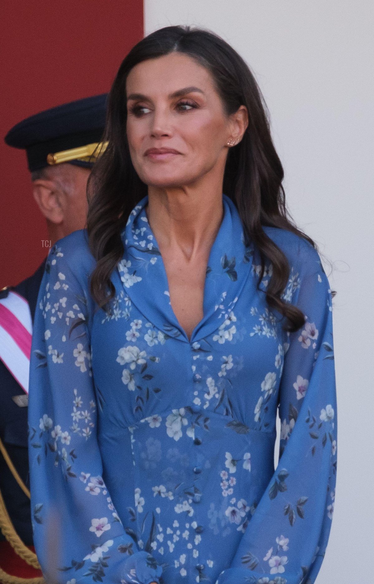 La Regina di Spagna partecipa a una parata militare nella Giornata Nazionale del Paese a Madrid il 12 ottobre 2023 (Oscar Gonzalez/Sipa USA/Alamy)