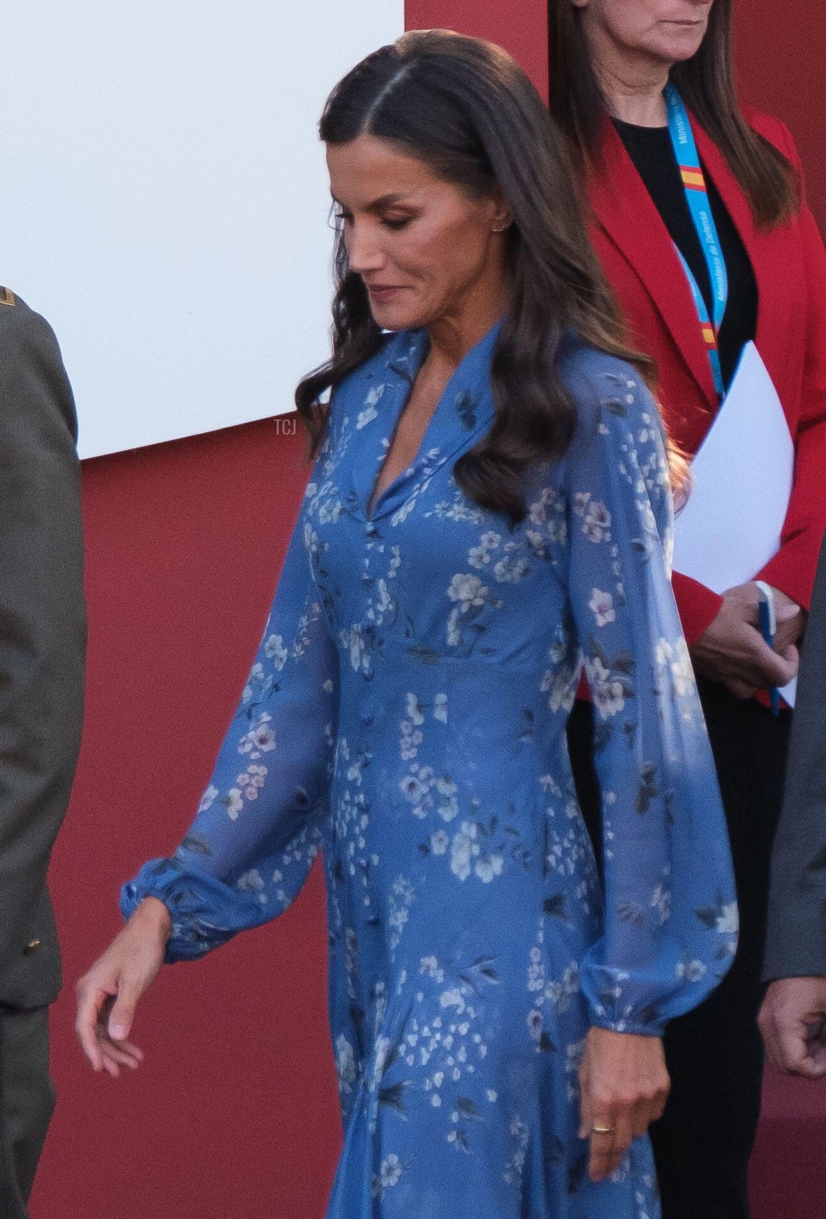 La Regina di Spagna partecipa a una parata militare nella Giornata Nazionale del Paese a Madrid il 12 ottobre 2023 (Oscar Gonzalez/Sipa USA/Alamy)