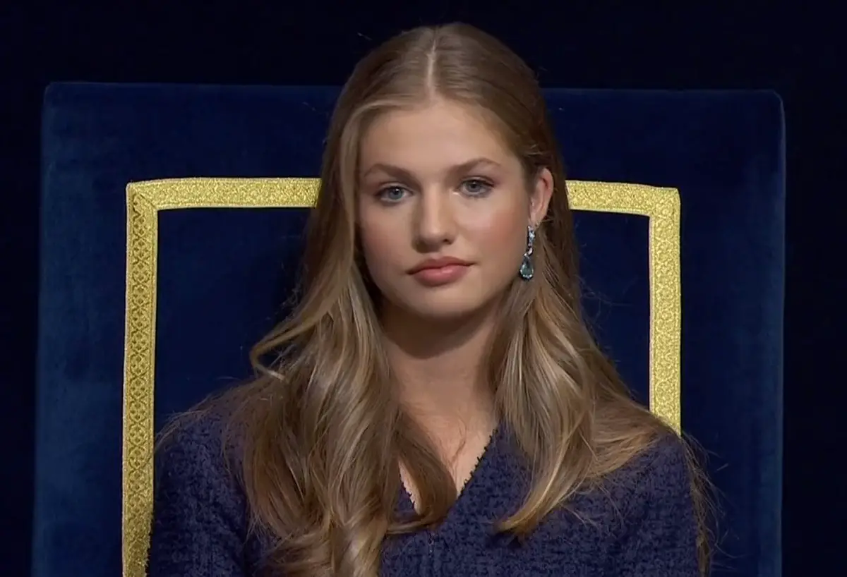 La Principessa delle Asturie partecipa alla cerimonia di premiazione della Principessa delle Asturie a Oviedo il 20 ottobre 2023 (Casa di S.M. il Rey/screencapture)