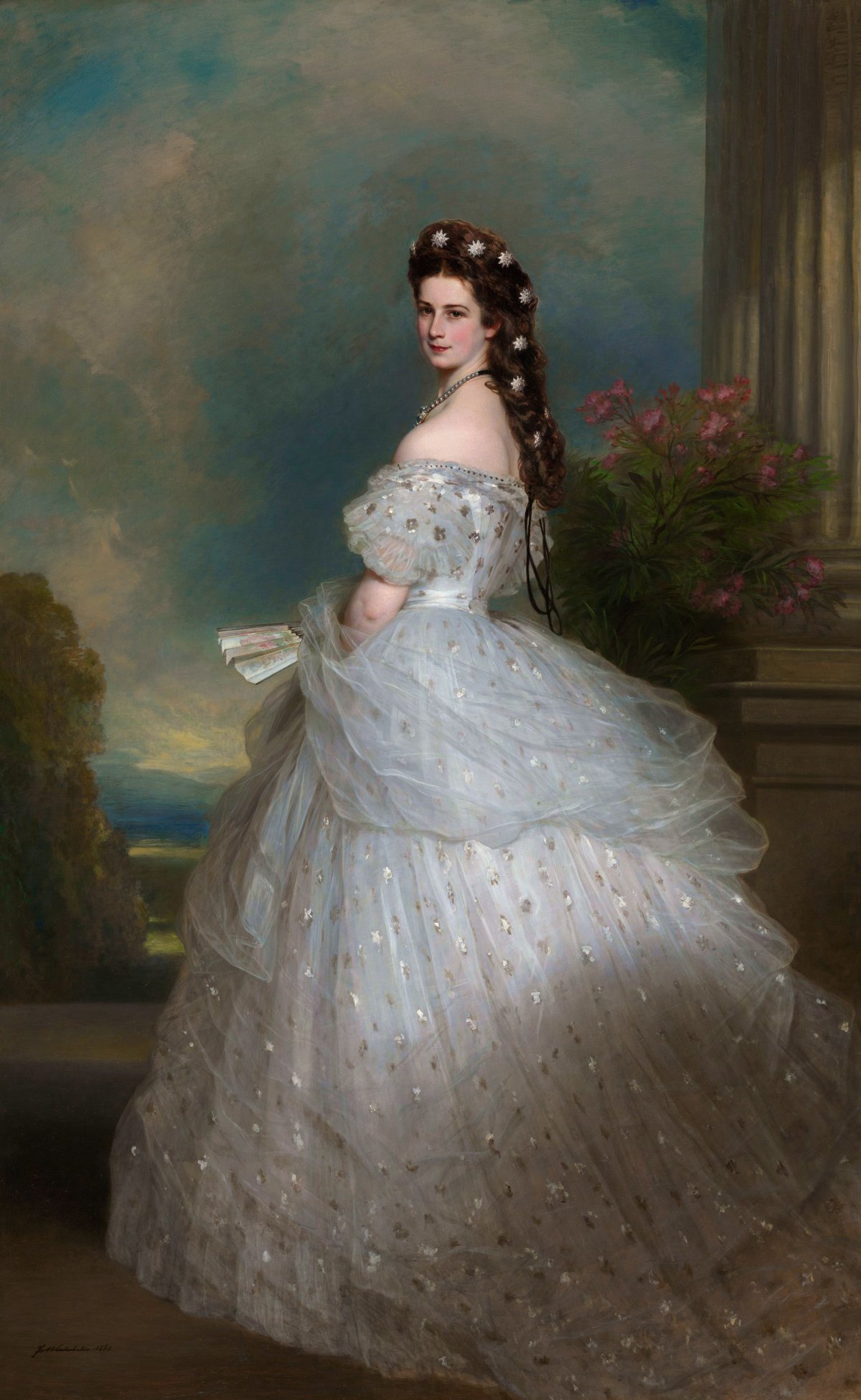 Franz Xaver Winterhalter's Empress Elisabeth of Austria in Courtly Gala Dress with Diamond Stars, 1865 (Wikimedia Commons)